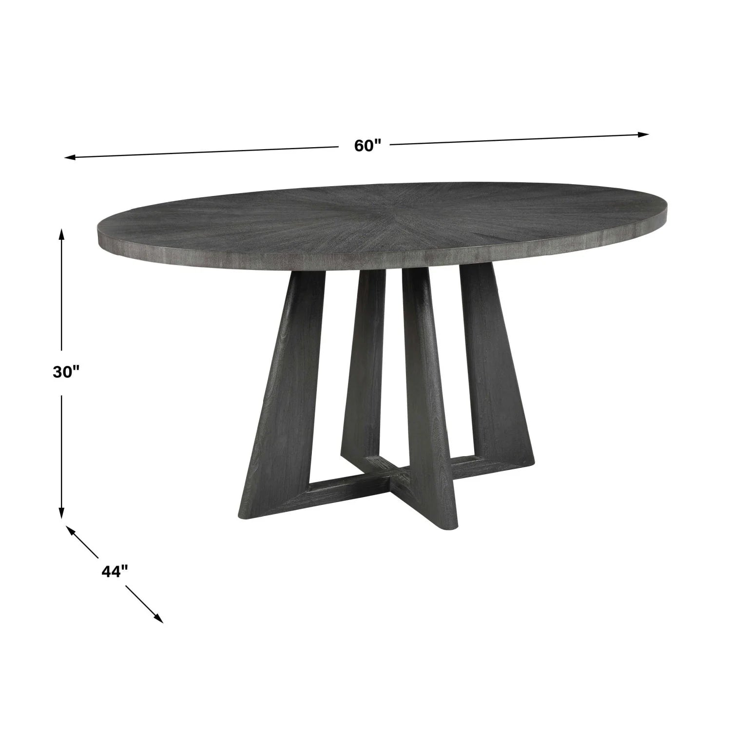 Luxury Pulsar Acacia Oval Dining Table Modern Italian Style for Villa