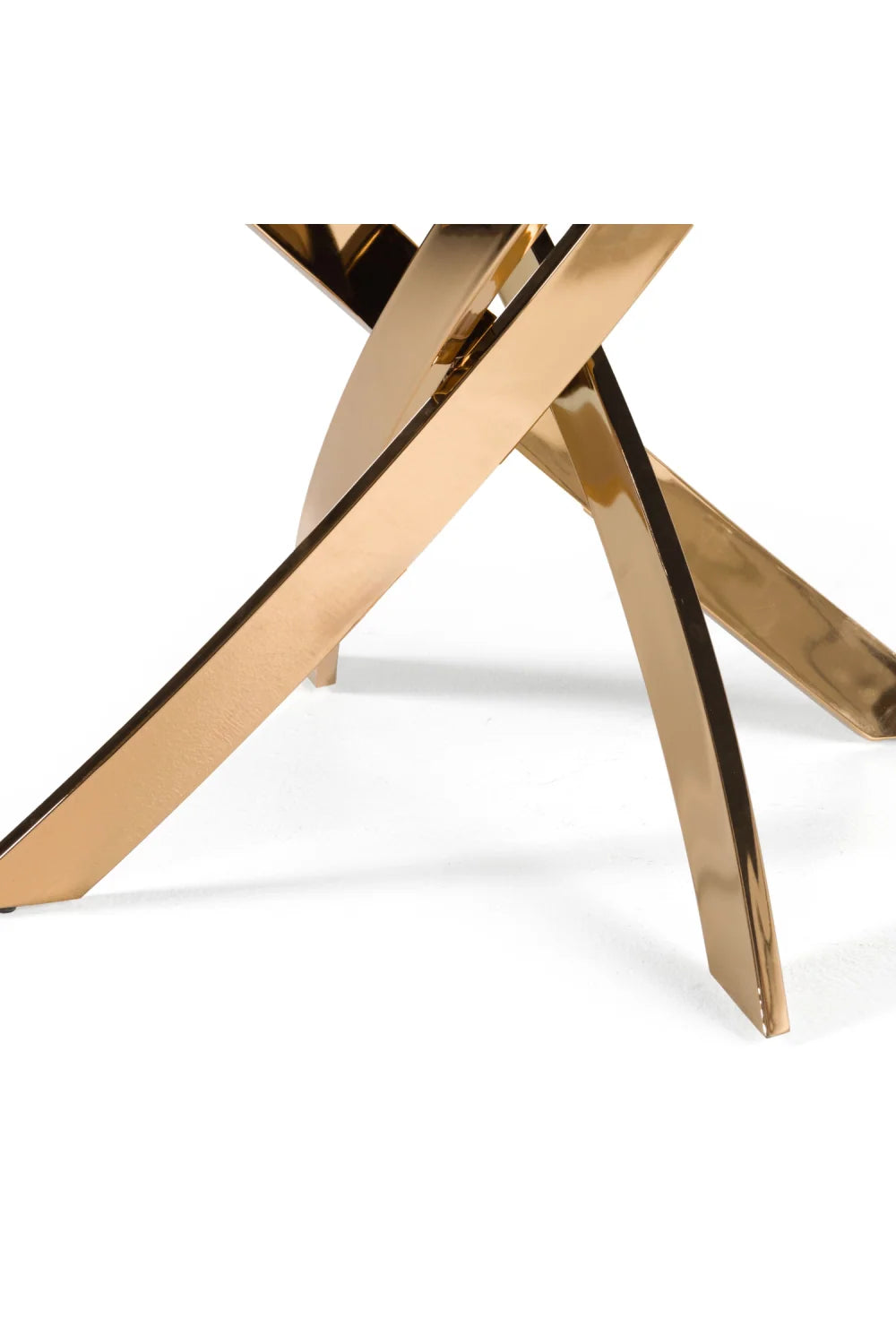 Luxury Pyrite Glass Dining Table Modern Italian Style for Villa