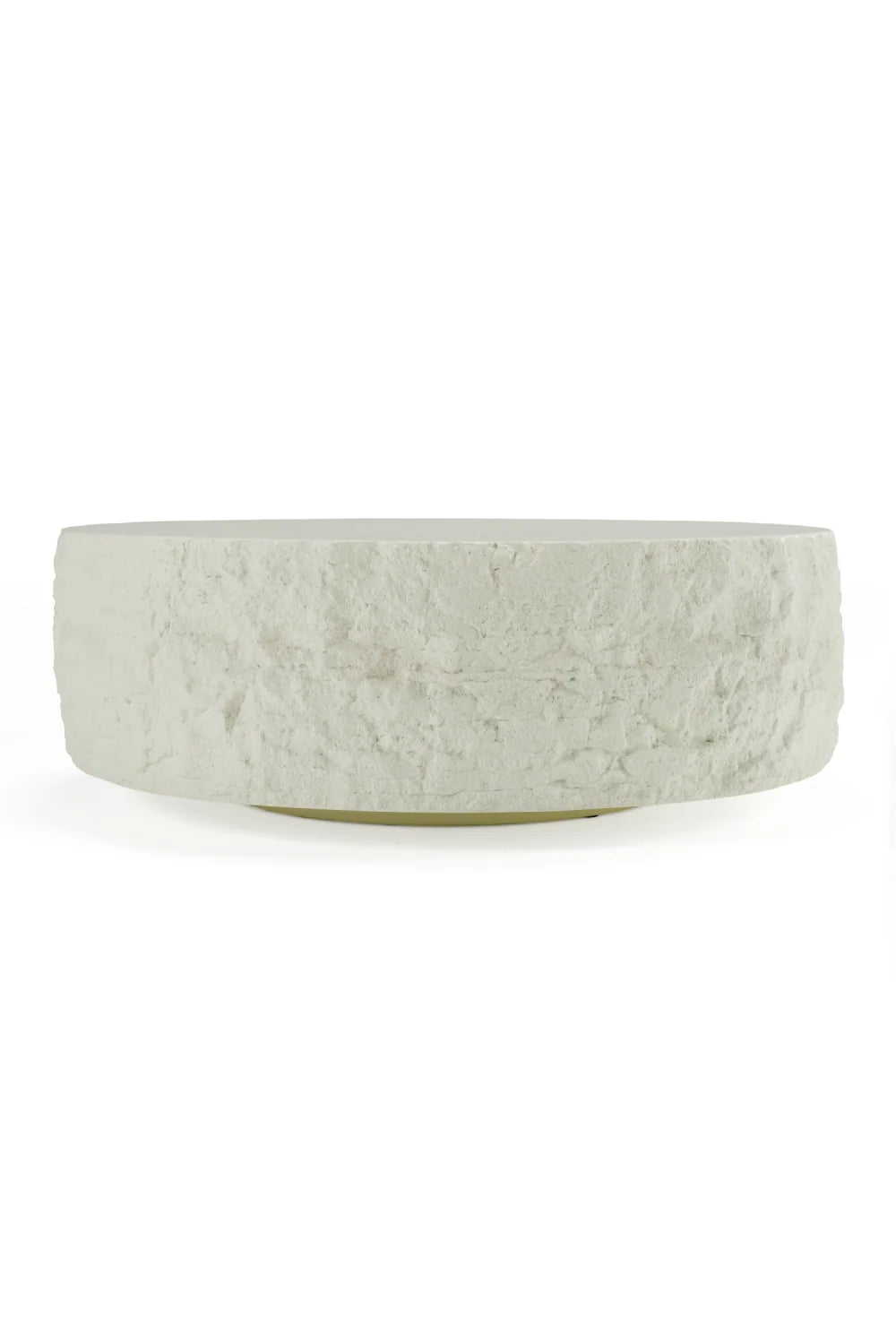 Luxury Quarry Round Fiberglass Coffee Table Modern Italian Style for Villa