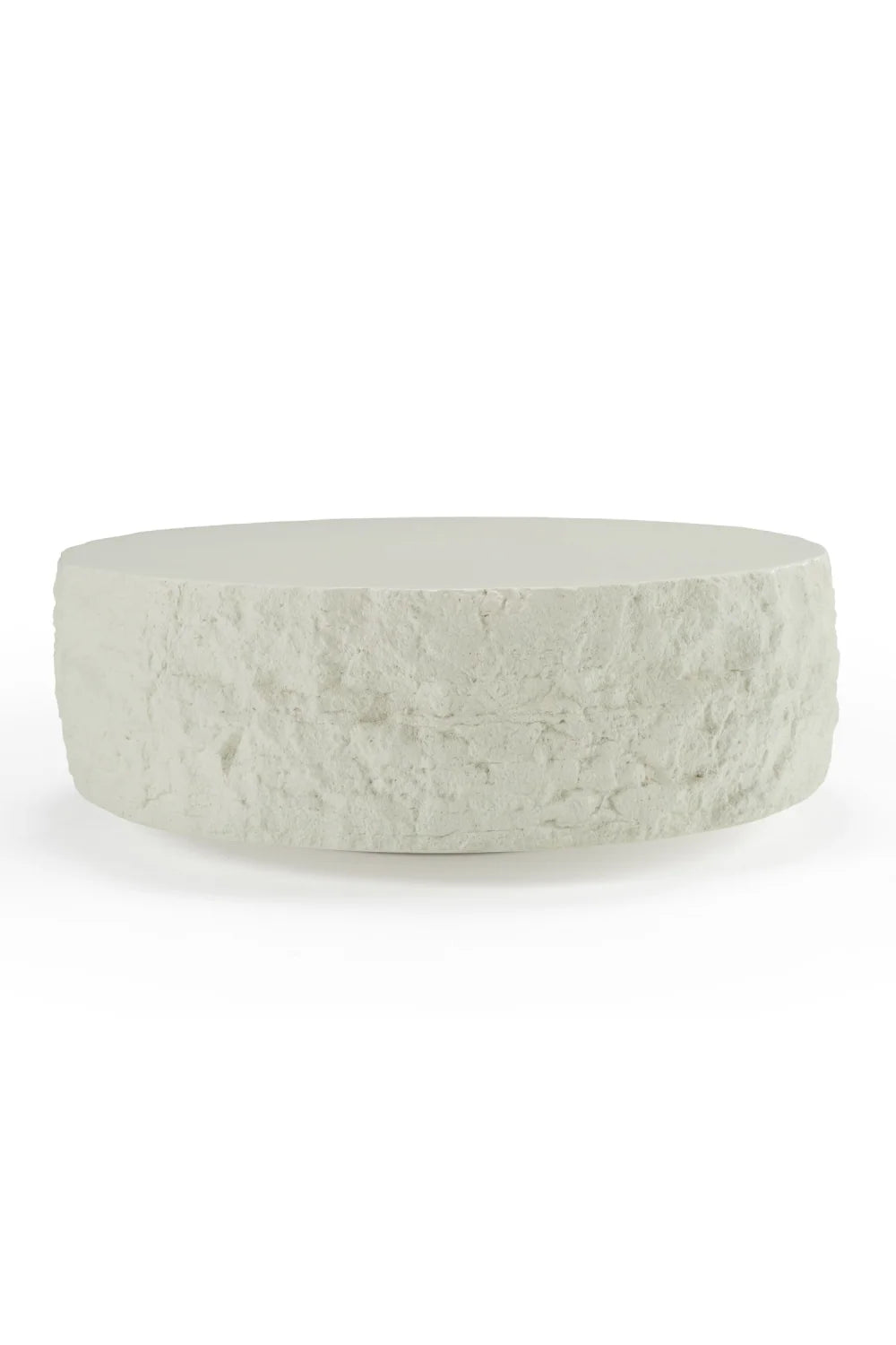 Luxury Quarry Round Fiberglass Coffee Table Modern Italian Style for Villa
