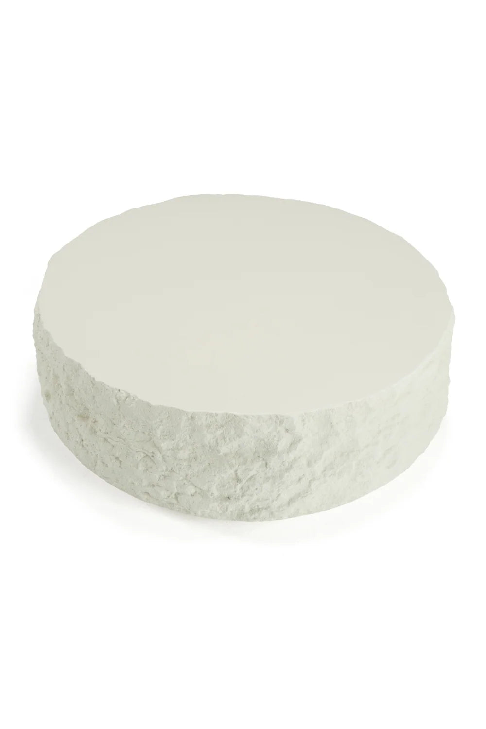 Luxury Quarry Round Fiberglass Coffee Table Modern Italian Style for Villa