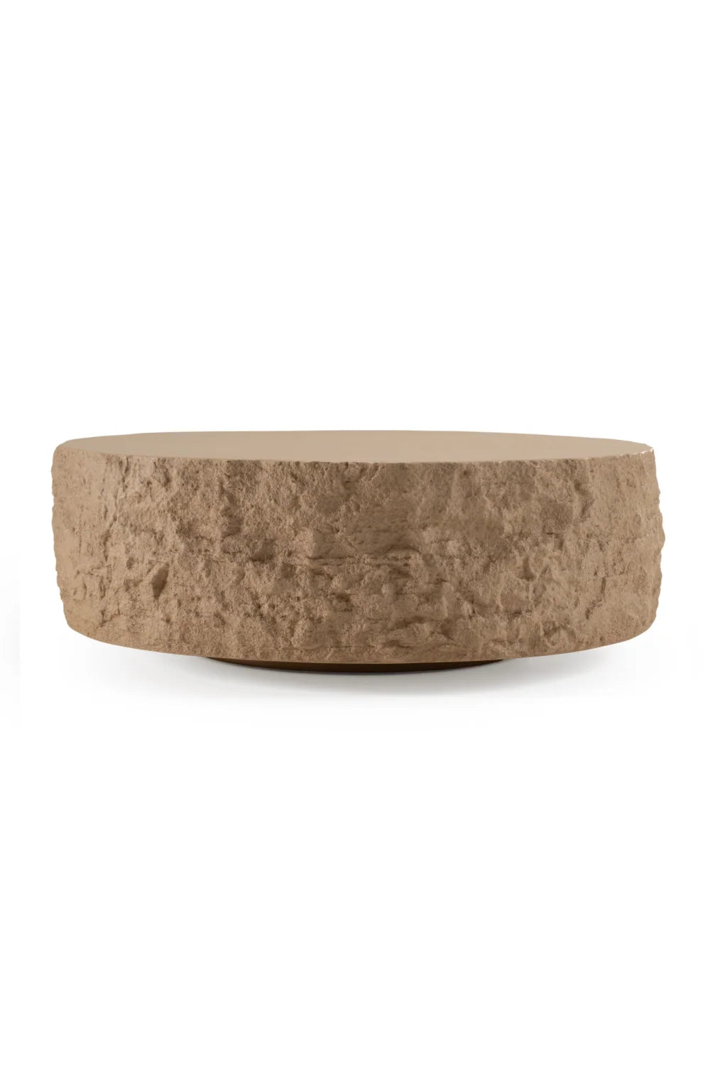 Luxury Quarry Round Fiberglass Coffee Table Modern Italian Style for Villa