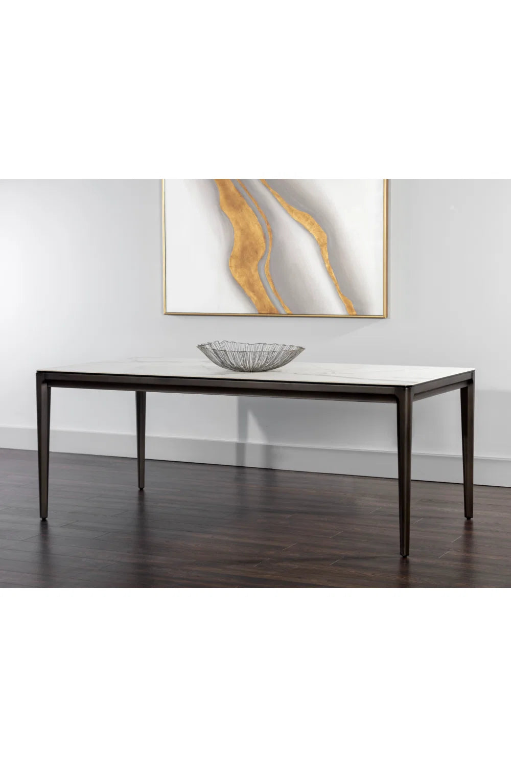 Luxury Queens Ceramic Dining Table Modern Italian Style for Villa