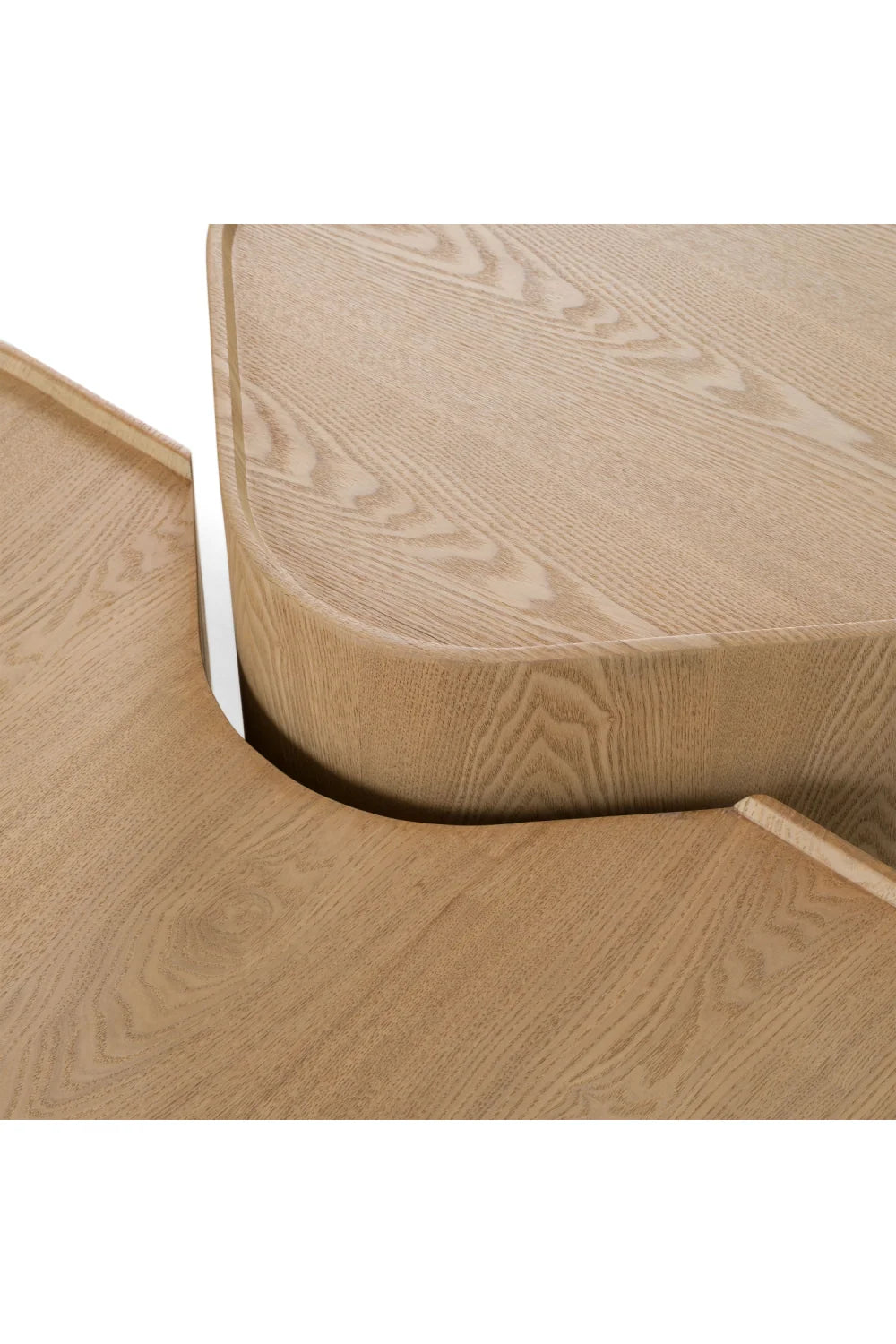 Luxury Quillen Natural Ash Nesting Coffee Table Modern Italian Style for Villa