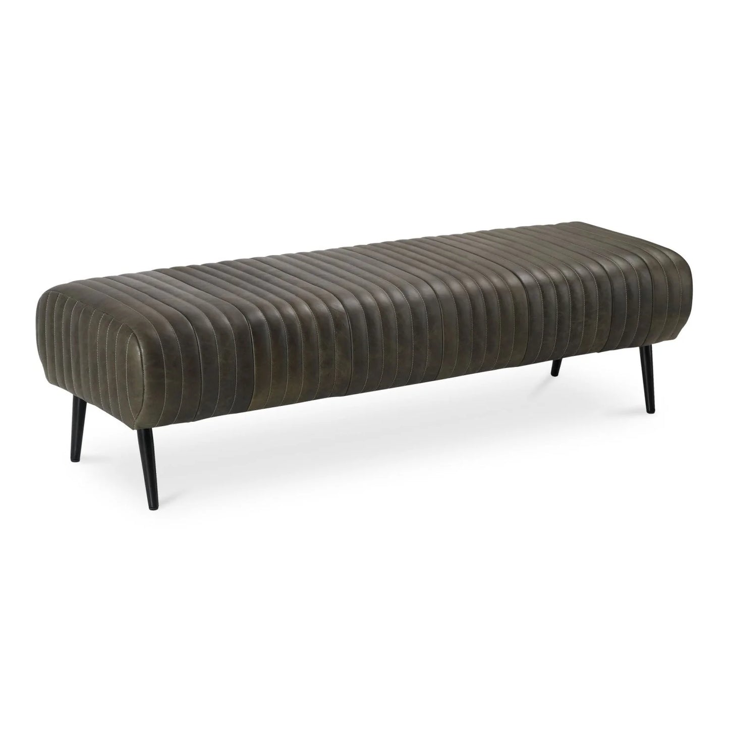 Luxury Quilted Leather Bench European Style for Villa