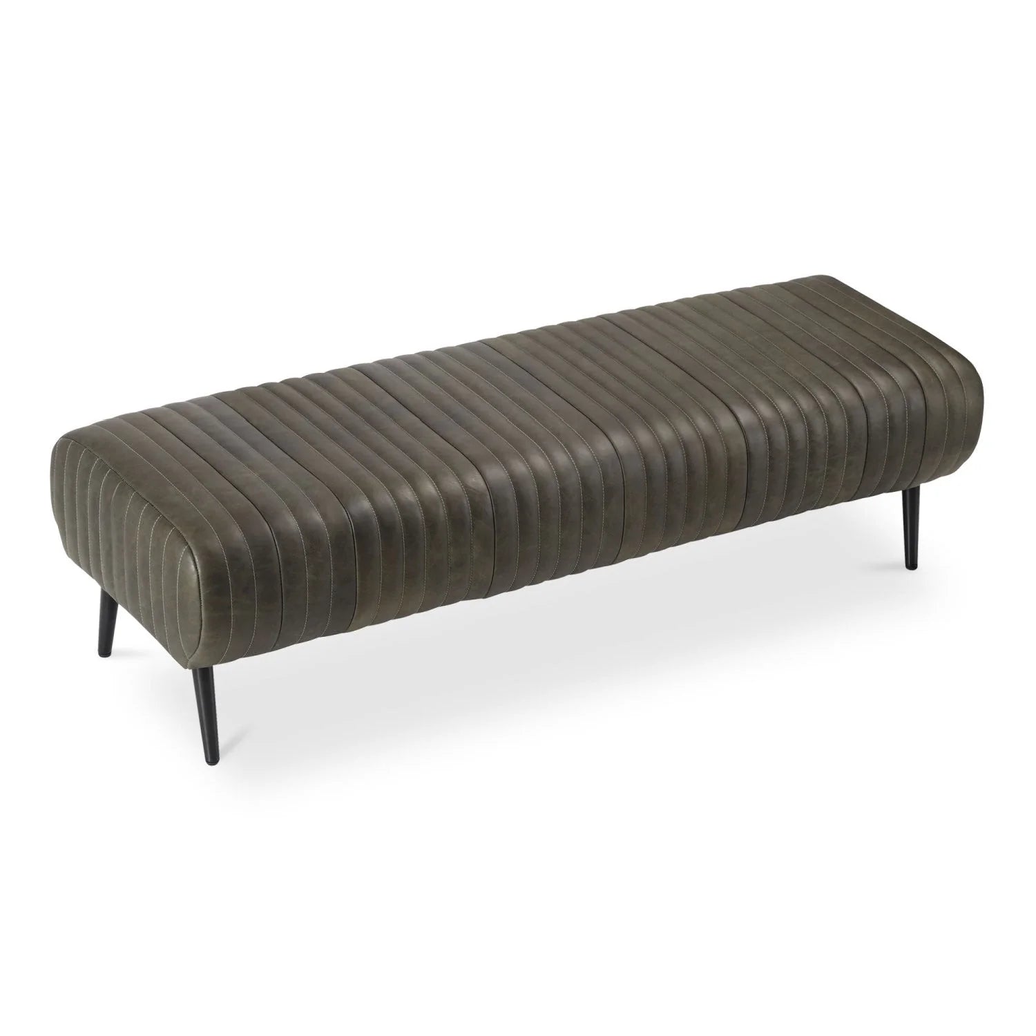Luxury Quilted Leather Bench European Style for Villa