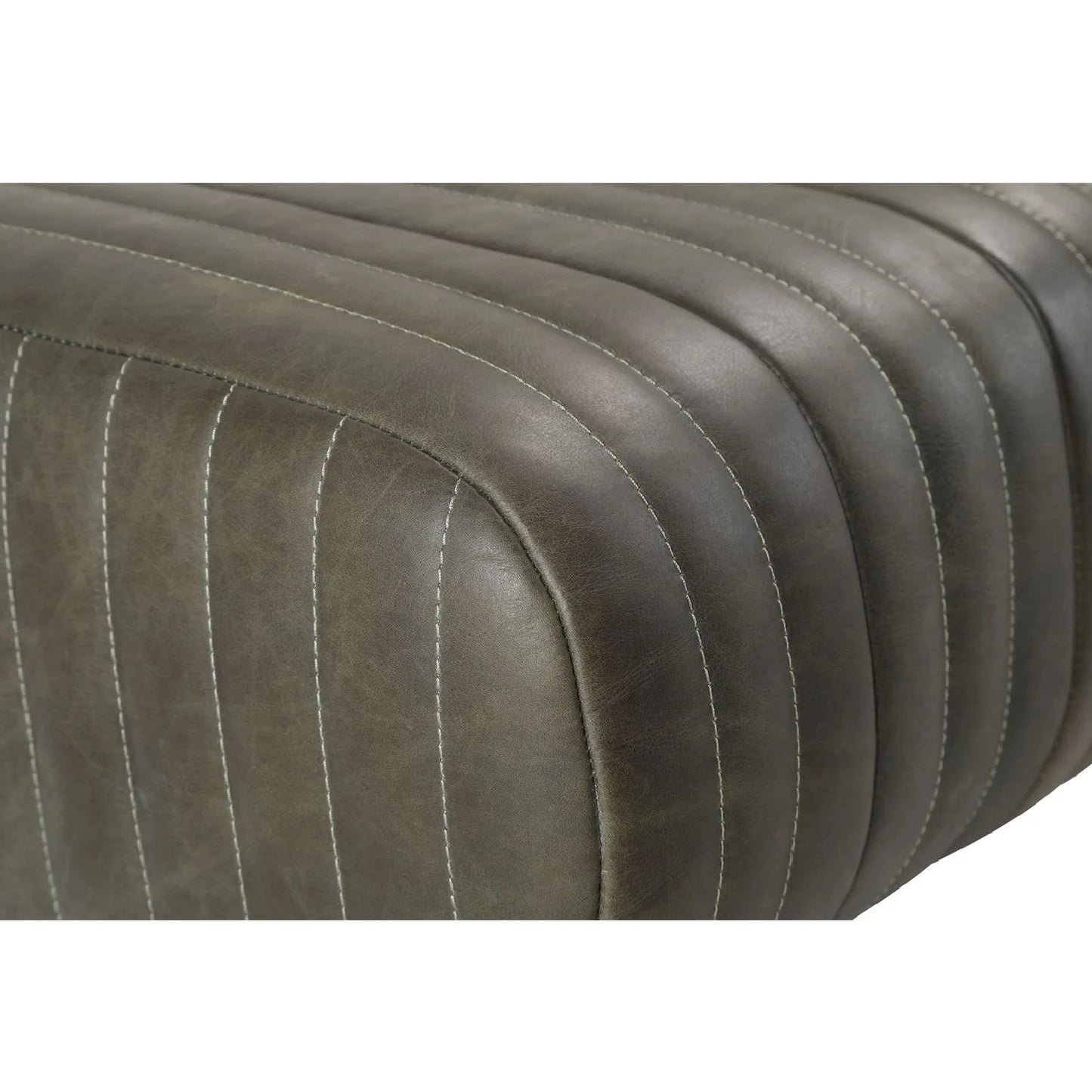 Luxury Quilted Leather Bench European Style for Villa