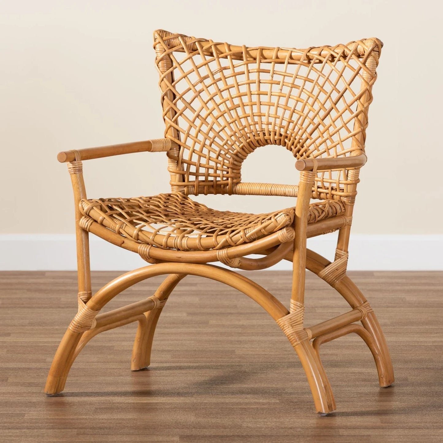 Luxury Rattan Accent Chair Modern Italian Style for Villa