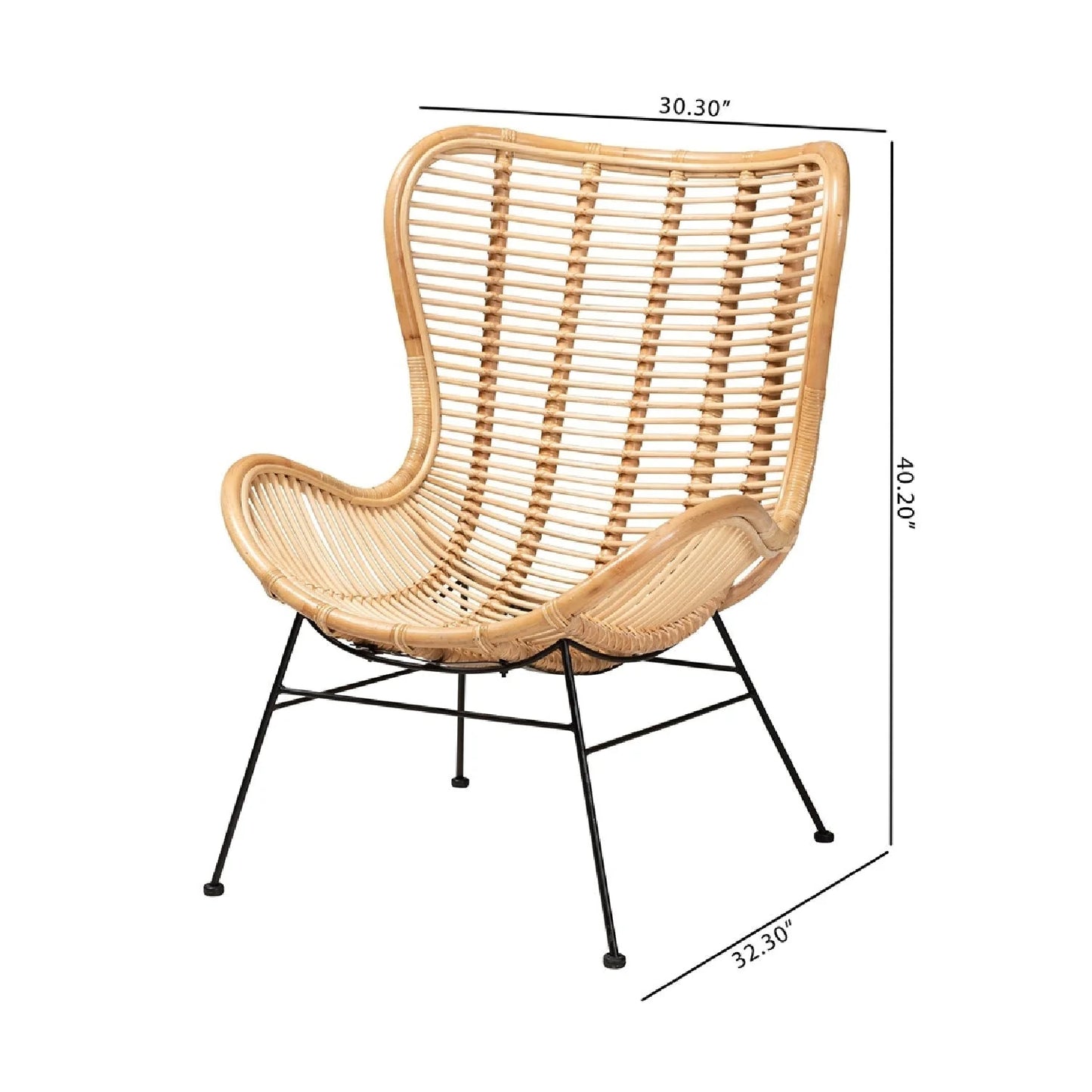 Luxury Rattan Accent Chair Modern Italian Style for Villa