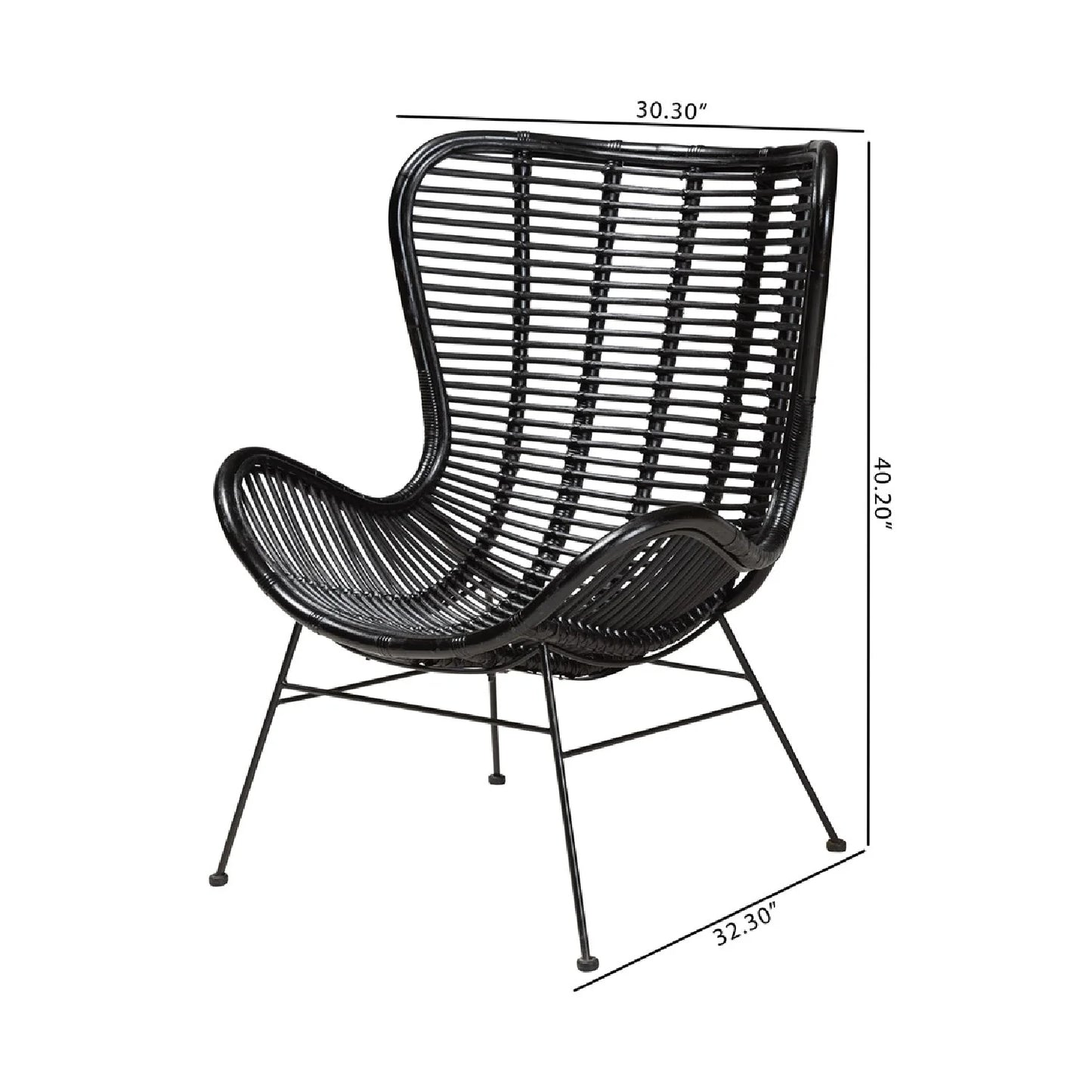 Luxury Rattan Accent Chair Modern Italian Style for Villa