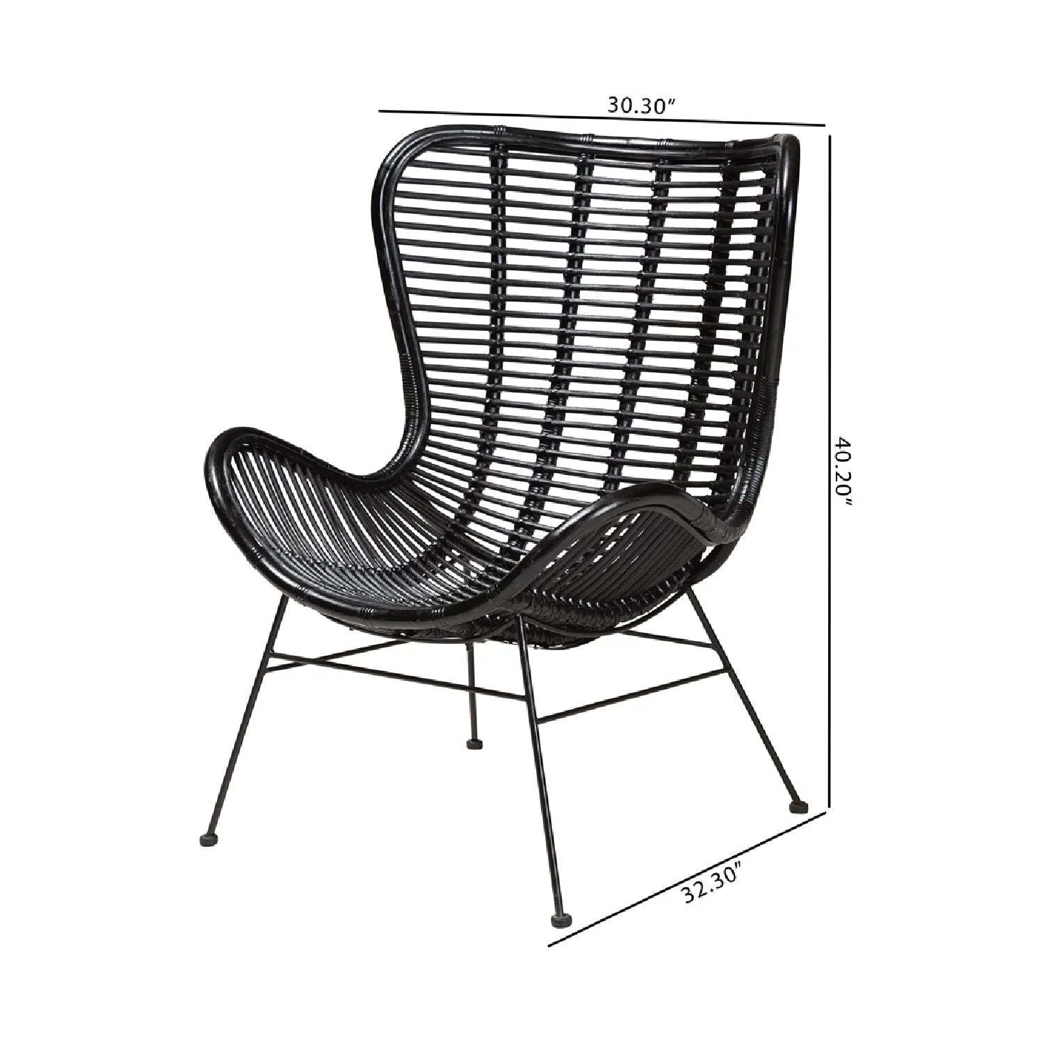 Luxury Rattan Accent Chair Modern Italian Style for Villa