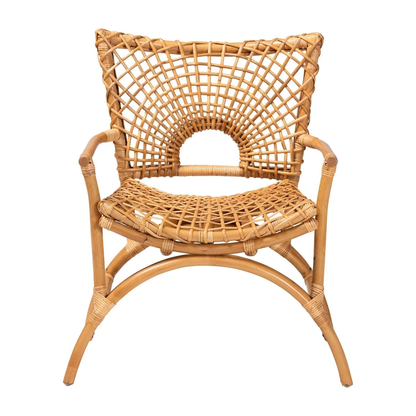 Luxury Rattan Accent Chair Modern Italian Style for Villa