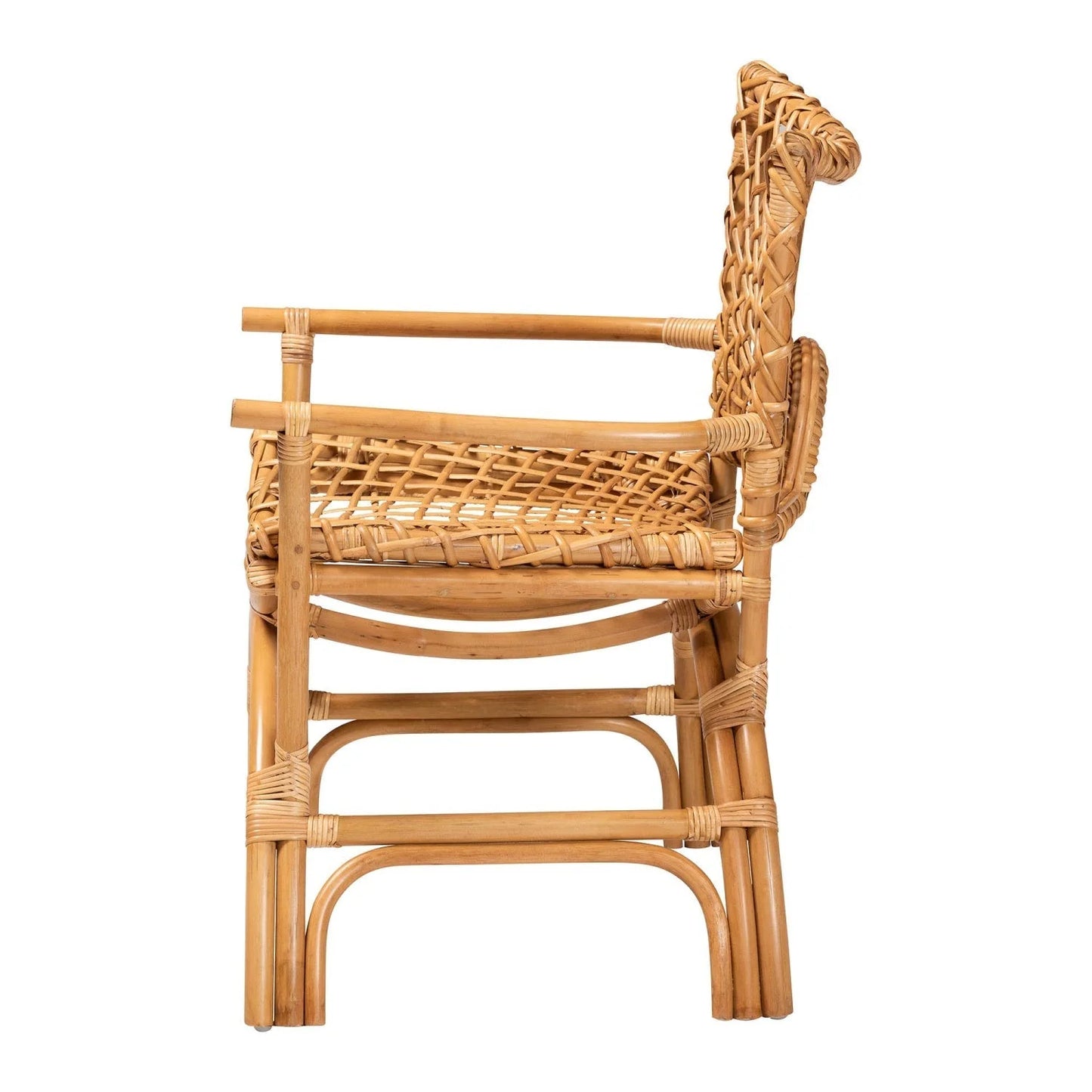 Luxury Rattan Accent Chair Modern Italian Style for Villa