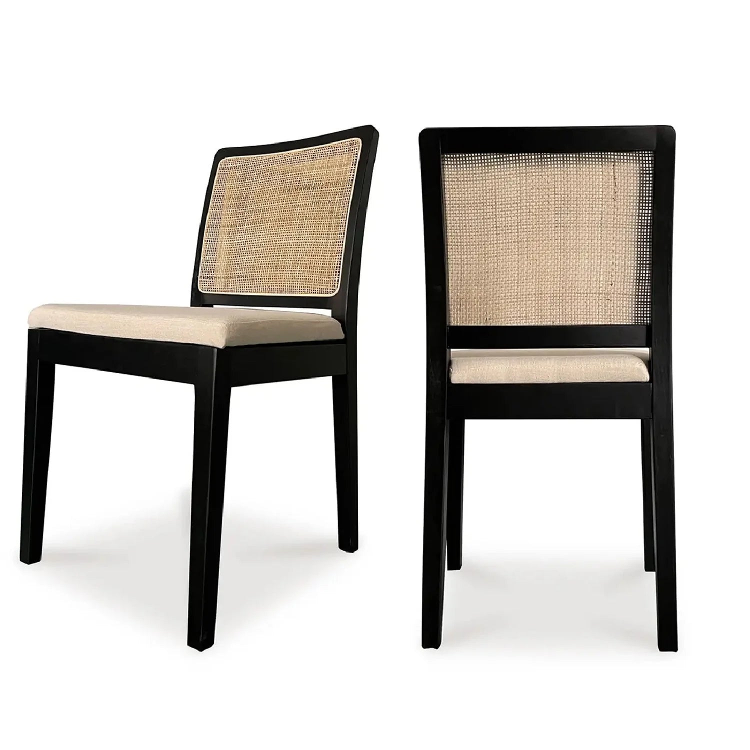 Luxury Rattan Back Modern Dining Chair European Style for Villa