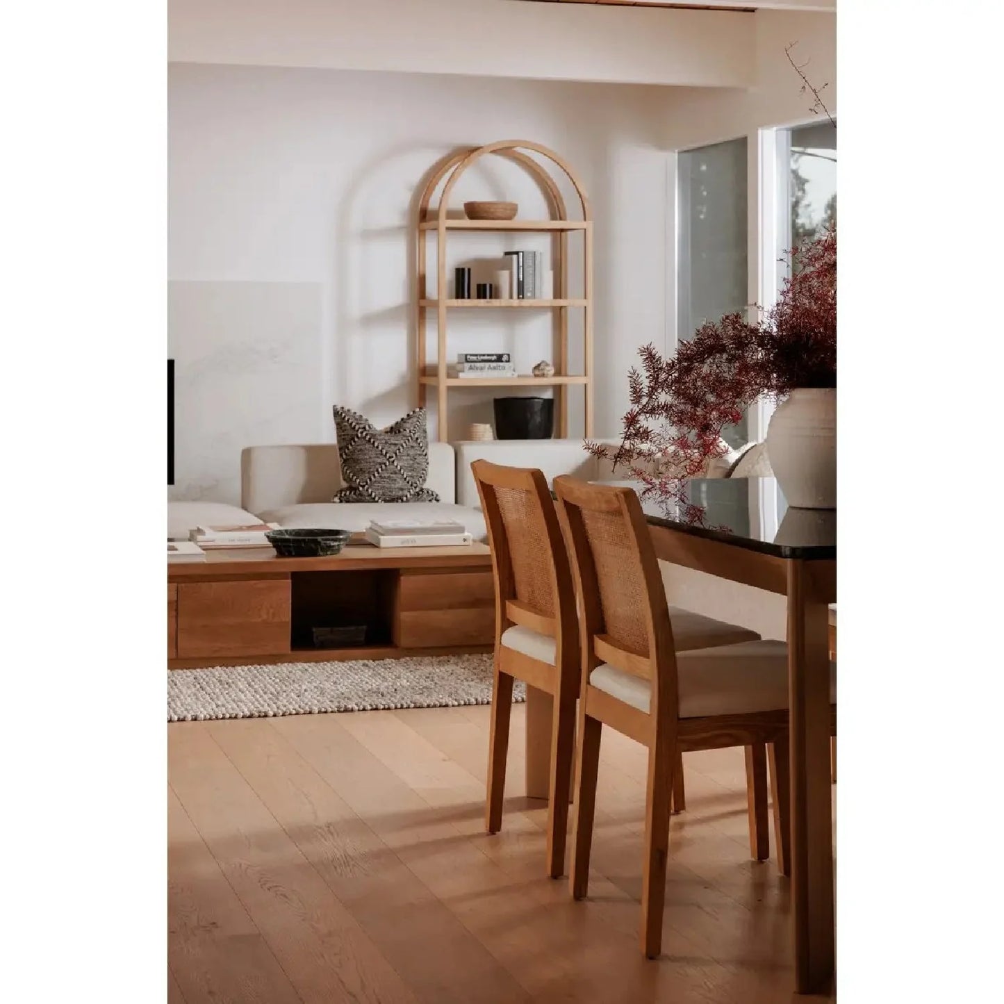 Luxury Rattan Back Modern Dining Chair European Style for Villa
