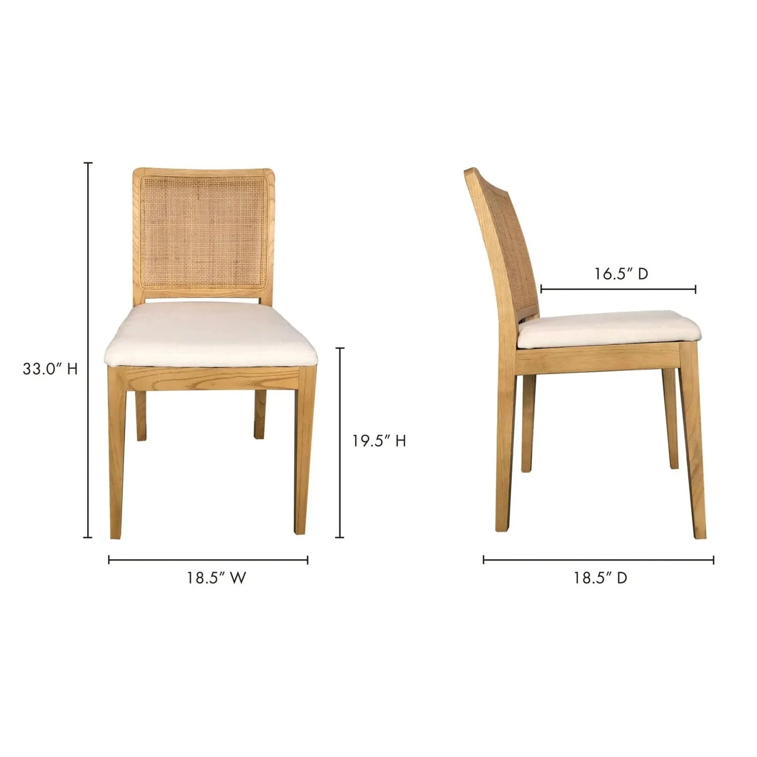 Luxury Rattan Back Modern Dining Chair European Style for Villa