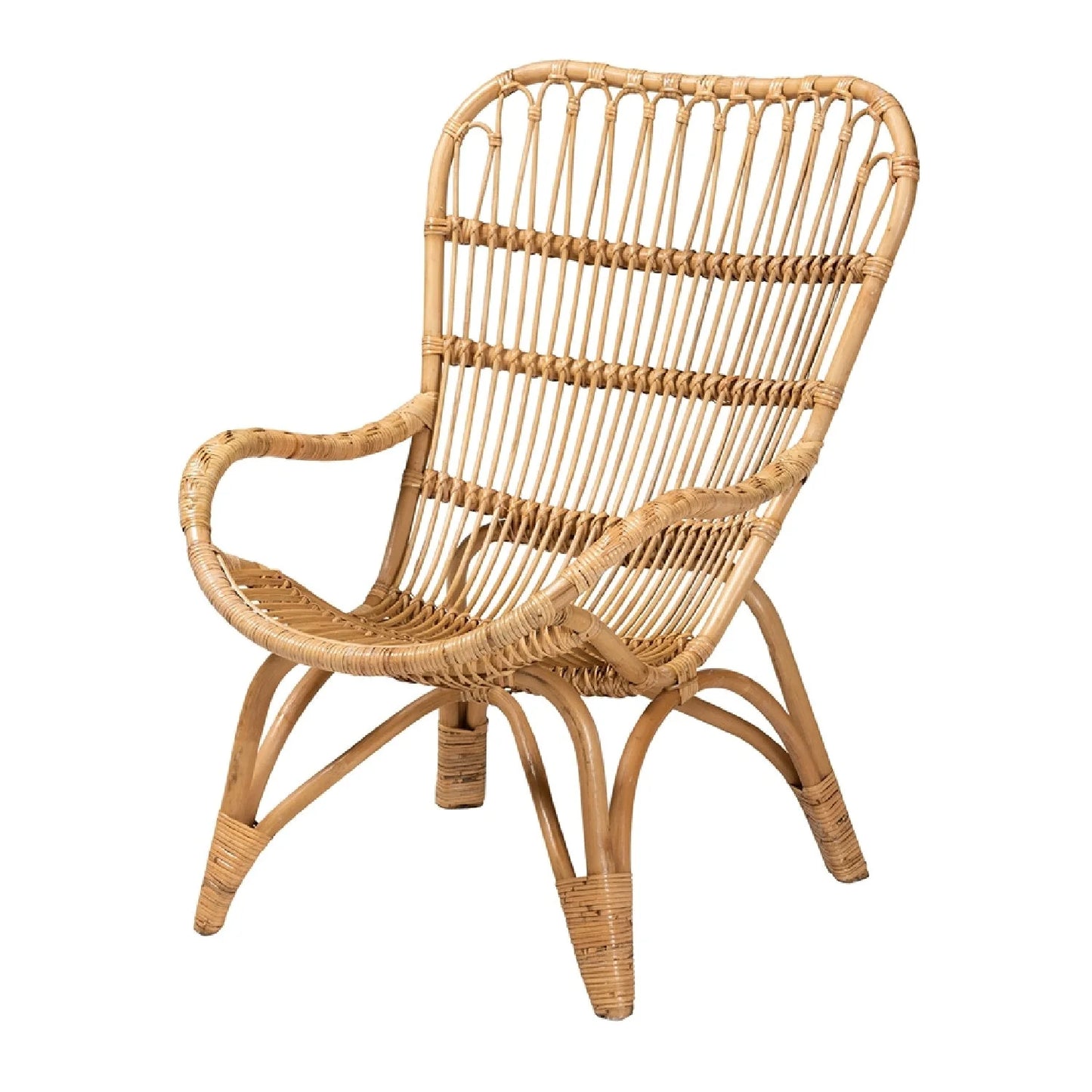 Luxury Rattan Bohemian Lounge Chair Modern Italian Style for Villa