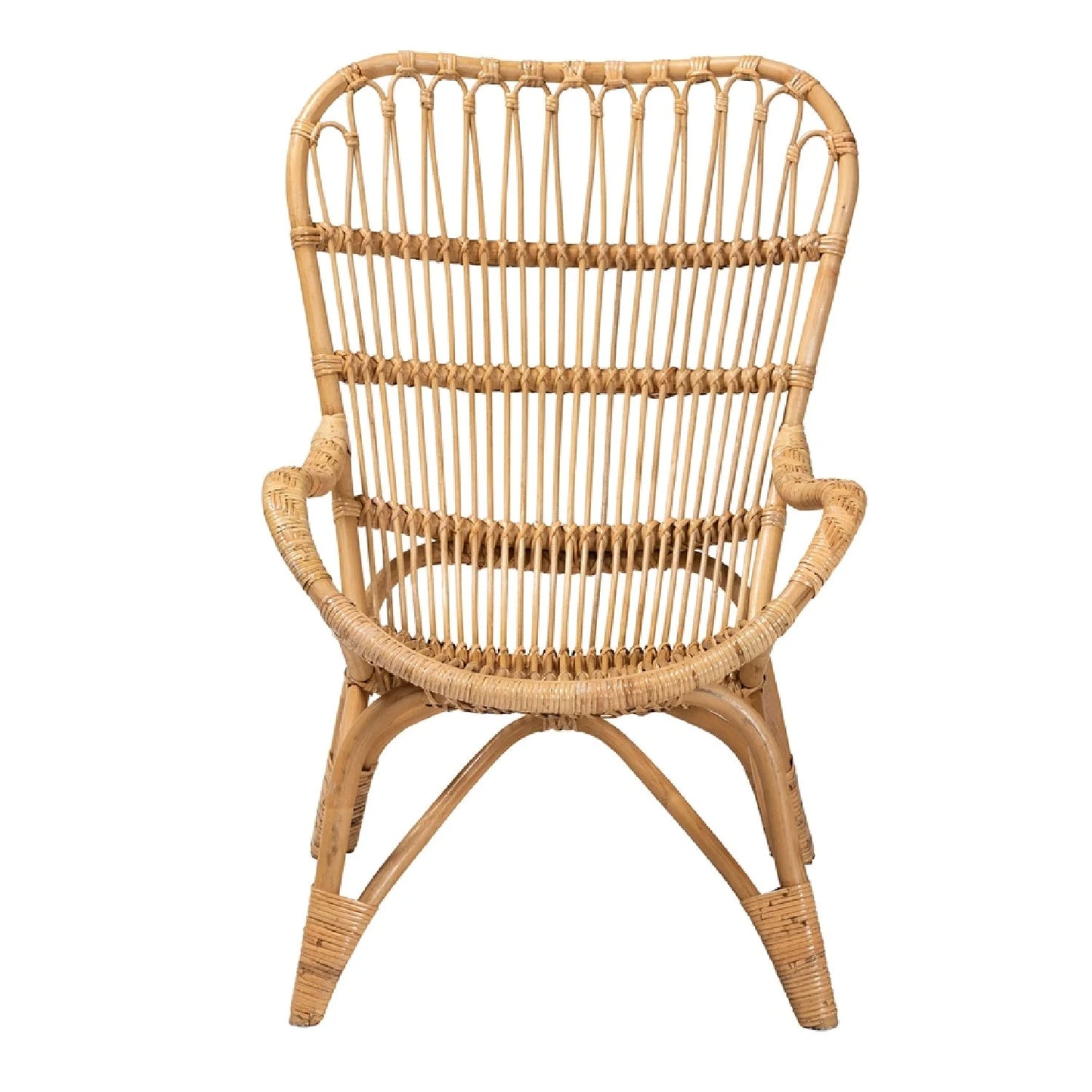 Luxury Rattan Bohemian Lounge Chair Modern Italian Style for Villa