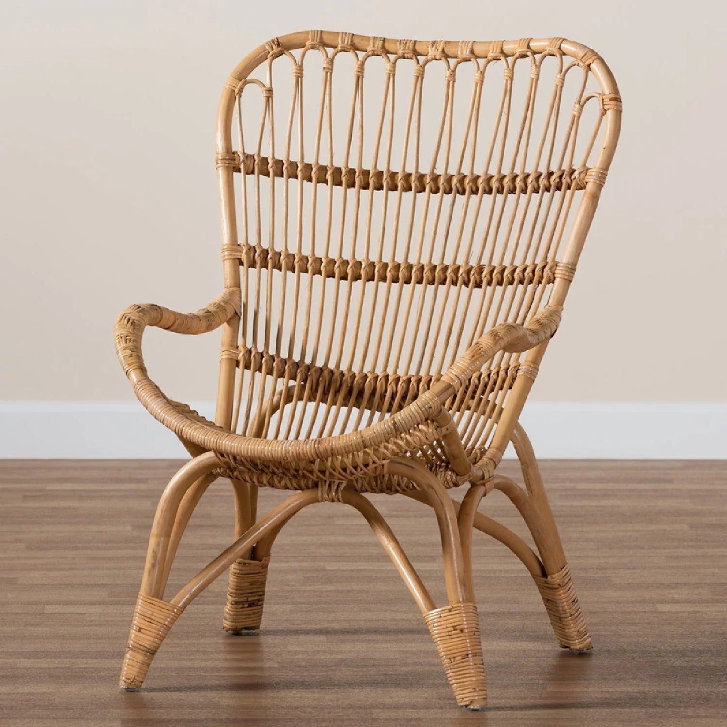 Luxury Rattan Bohemian Lounge Chair Modern Italian Style for Villa