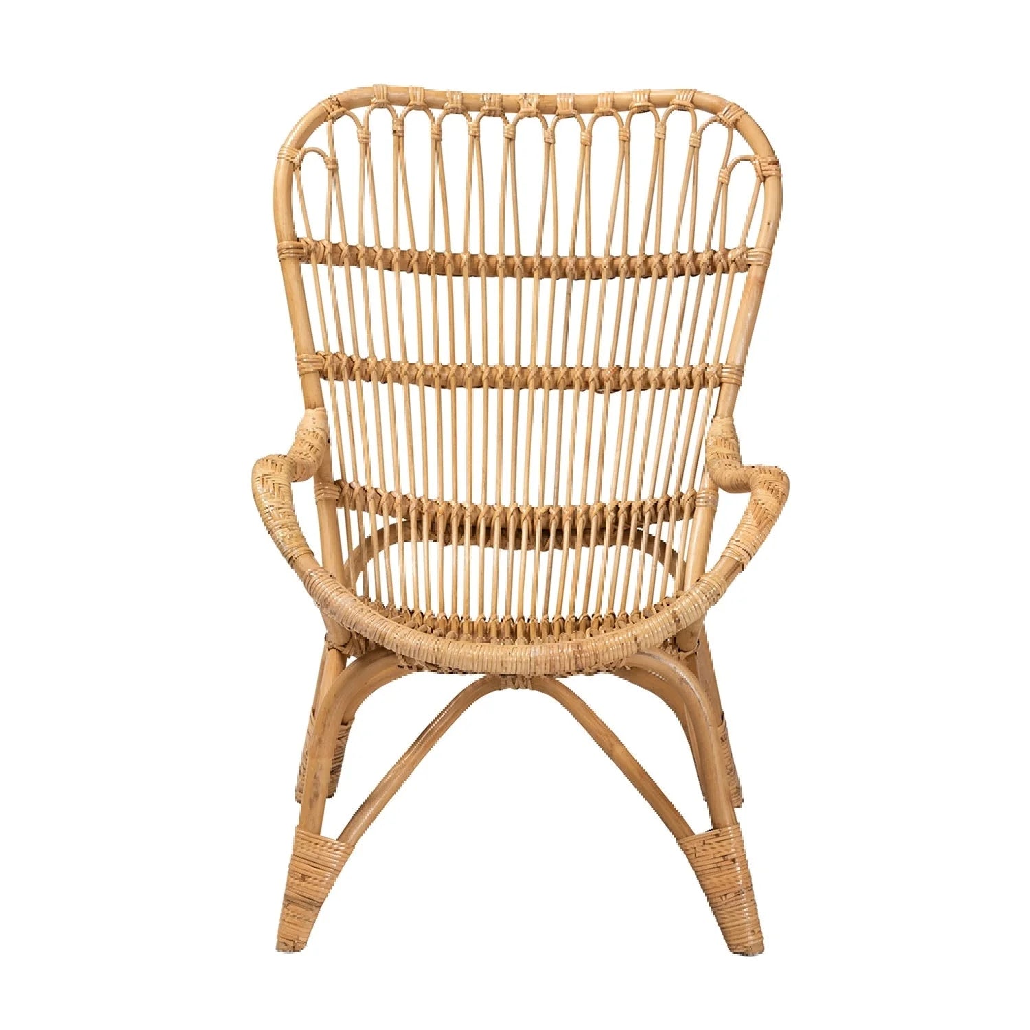 Luxury Rattan Bohemian Lounge Chair Modern Italian Style for Villa