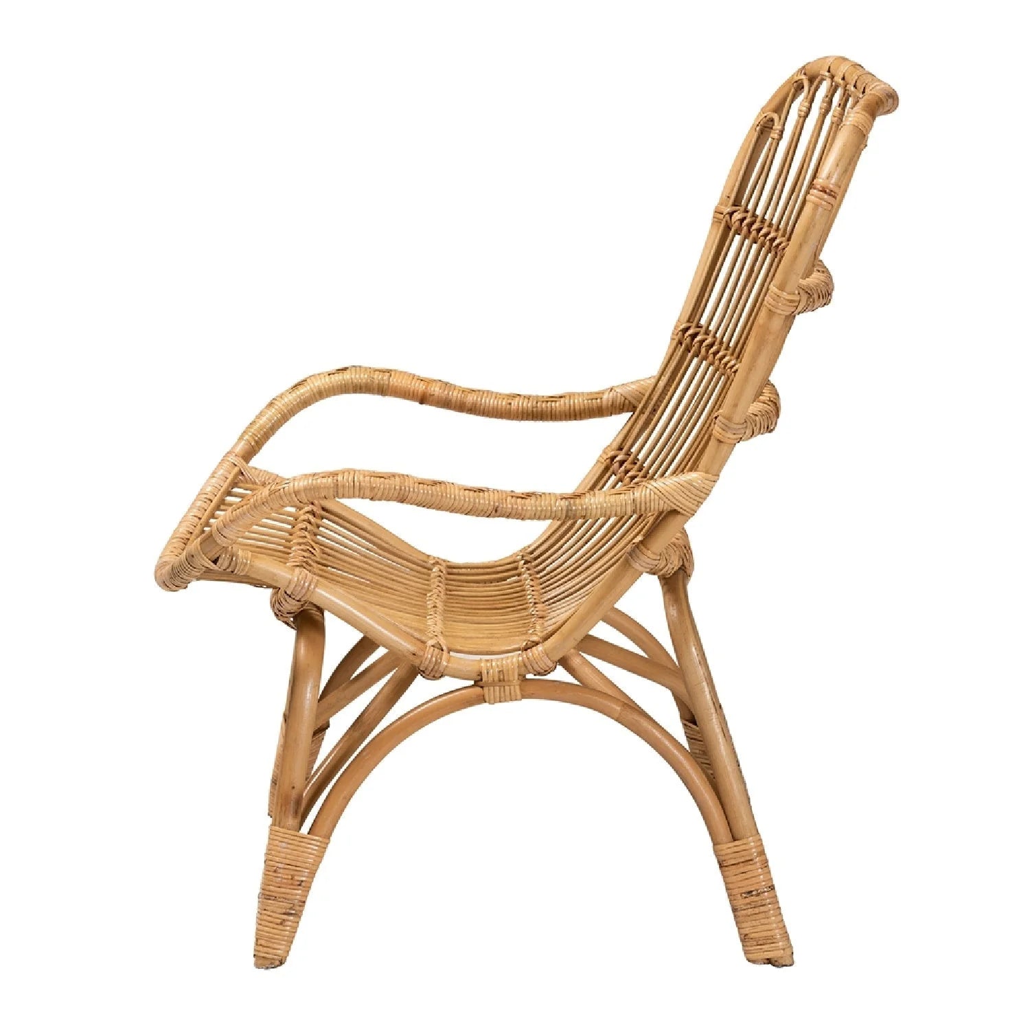 Luxury Rattan Bohemian Lounge Chair Modern Italian Style for Villa