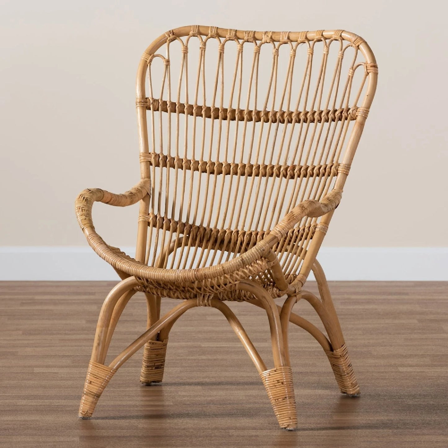 Luxury Rattan Bohemian Lounge Chair Modern Italian Style for Villa