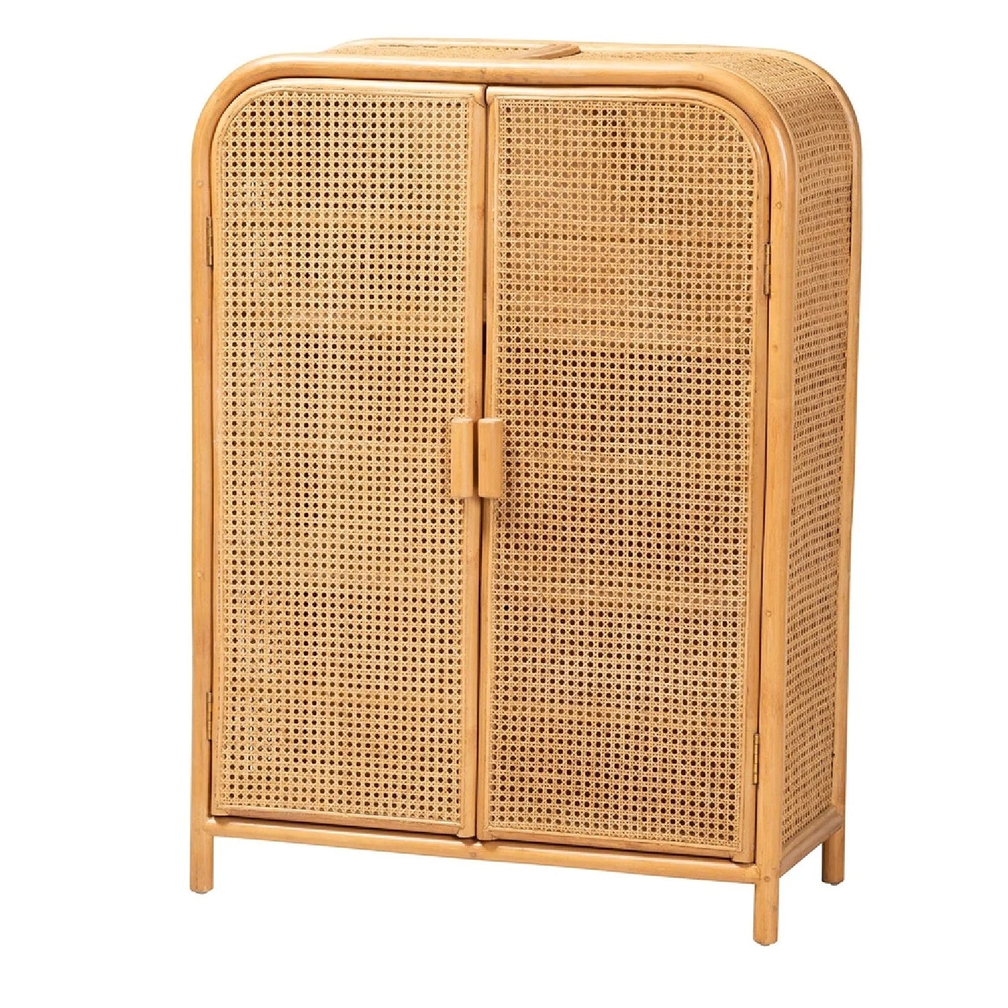 Luxury Rattan Bohemian Storage Cabinet European Style for Villa
