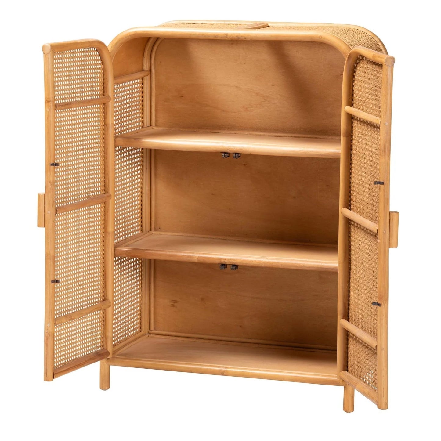 Luxury Rattan Bohemian Storage Cabinet European Style for Villa