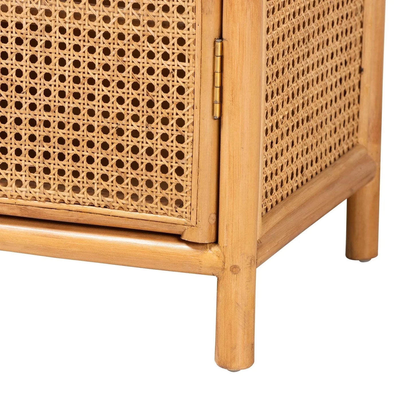 Luxury Rattan Bohemian Storage Cabinet European Style for Villa