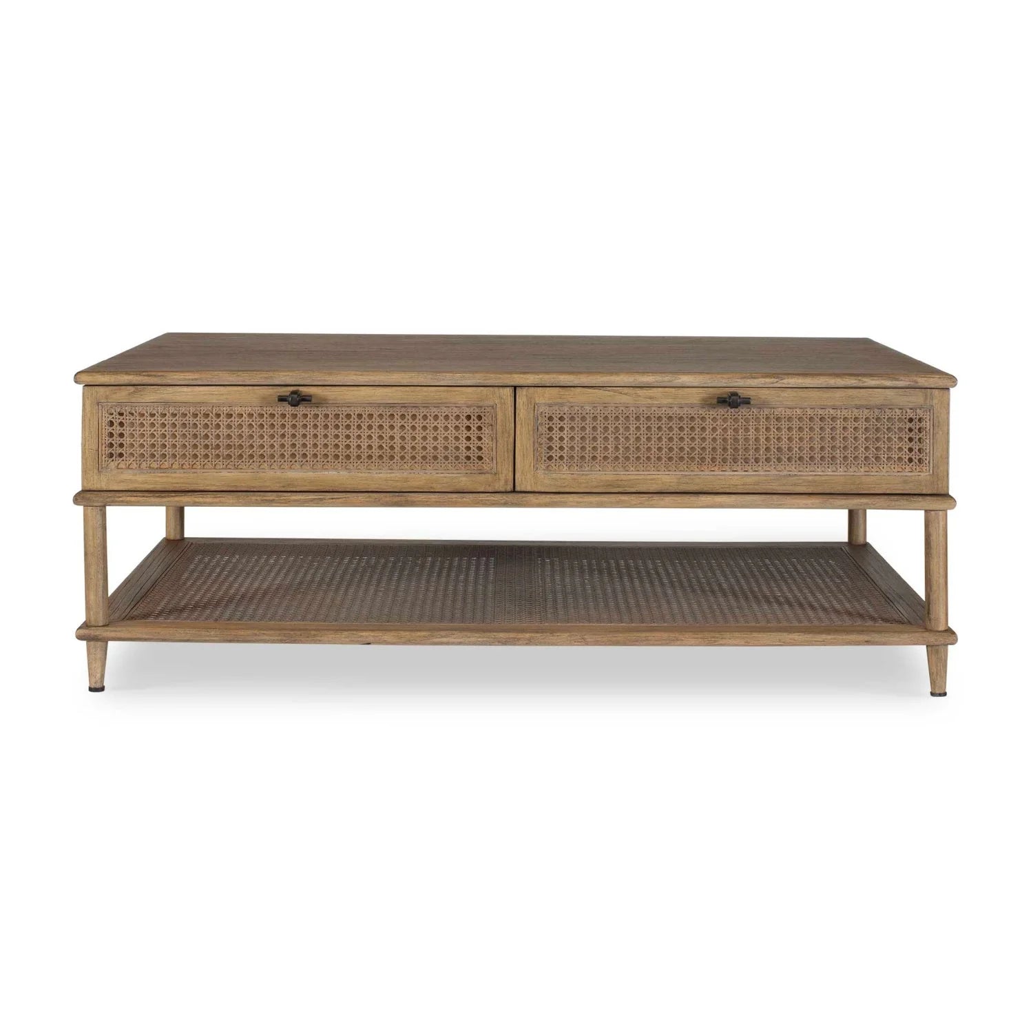 Luxury Rattan Cane Coffee Table Modern Italian Style for Villa