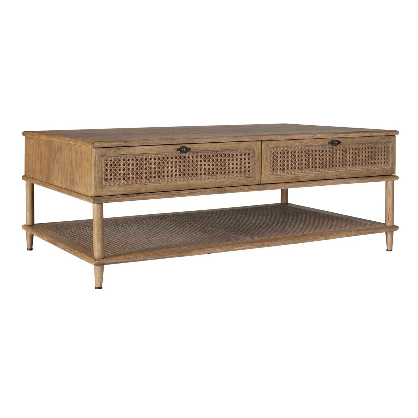 Luxury Rattan Cane Coffee Table Modern Italian Style for Villa
