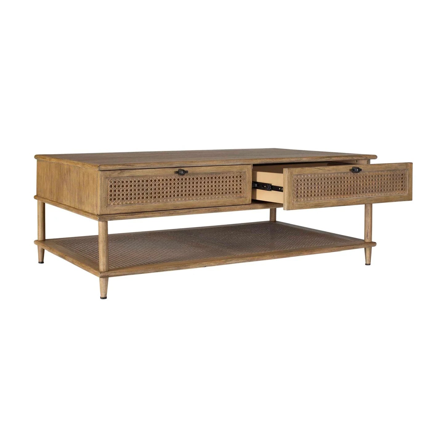 Luxury Rattan Cane Coffee Table Modern Italian Style for Villa