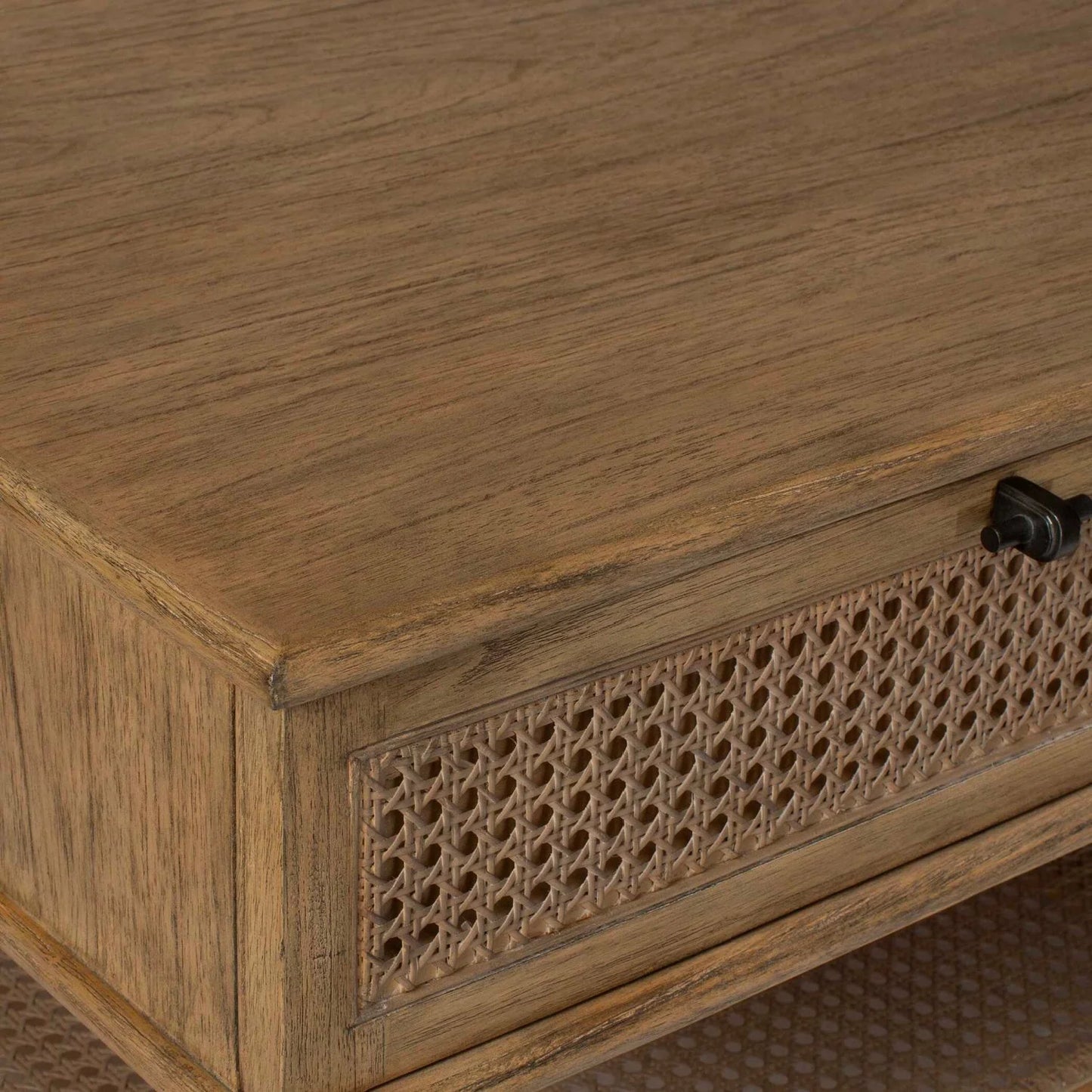 Luxury Rattan Cane Coffee Table Modern Italian Style for Villa
