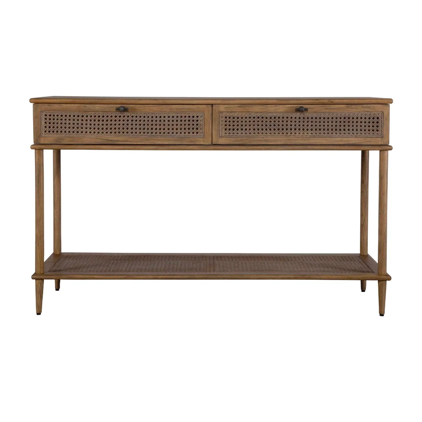 Luxury Rattan Cane Console Table Modern Italian Style for Villa