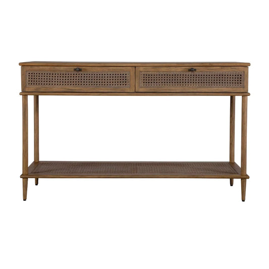 Luxury Rattan Cane Console Table Modern Italian Style for Villa