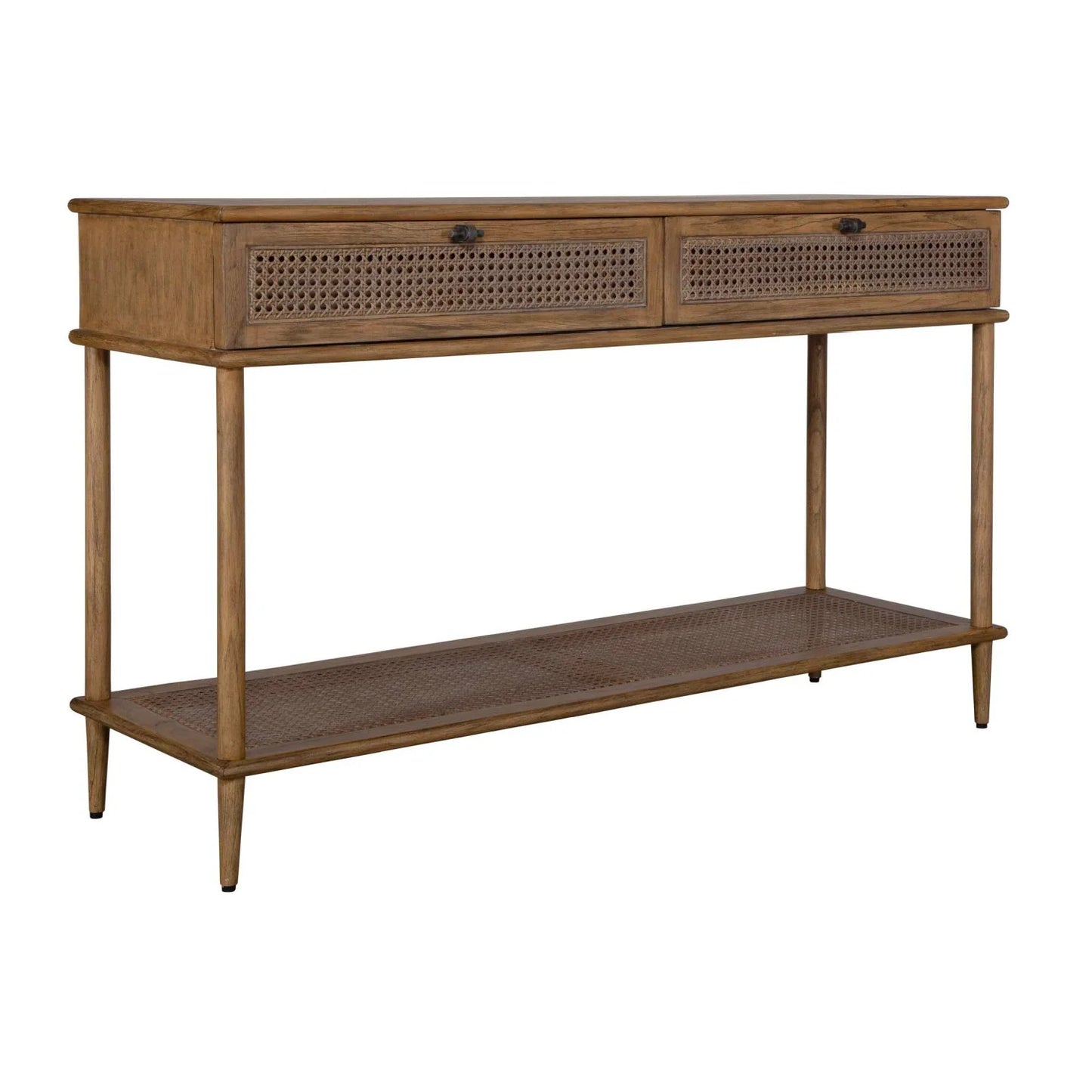 Luxury Rattan Cane Console Table Modern Italian Style for Villa