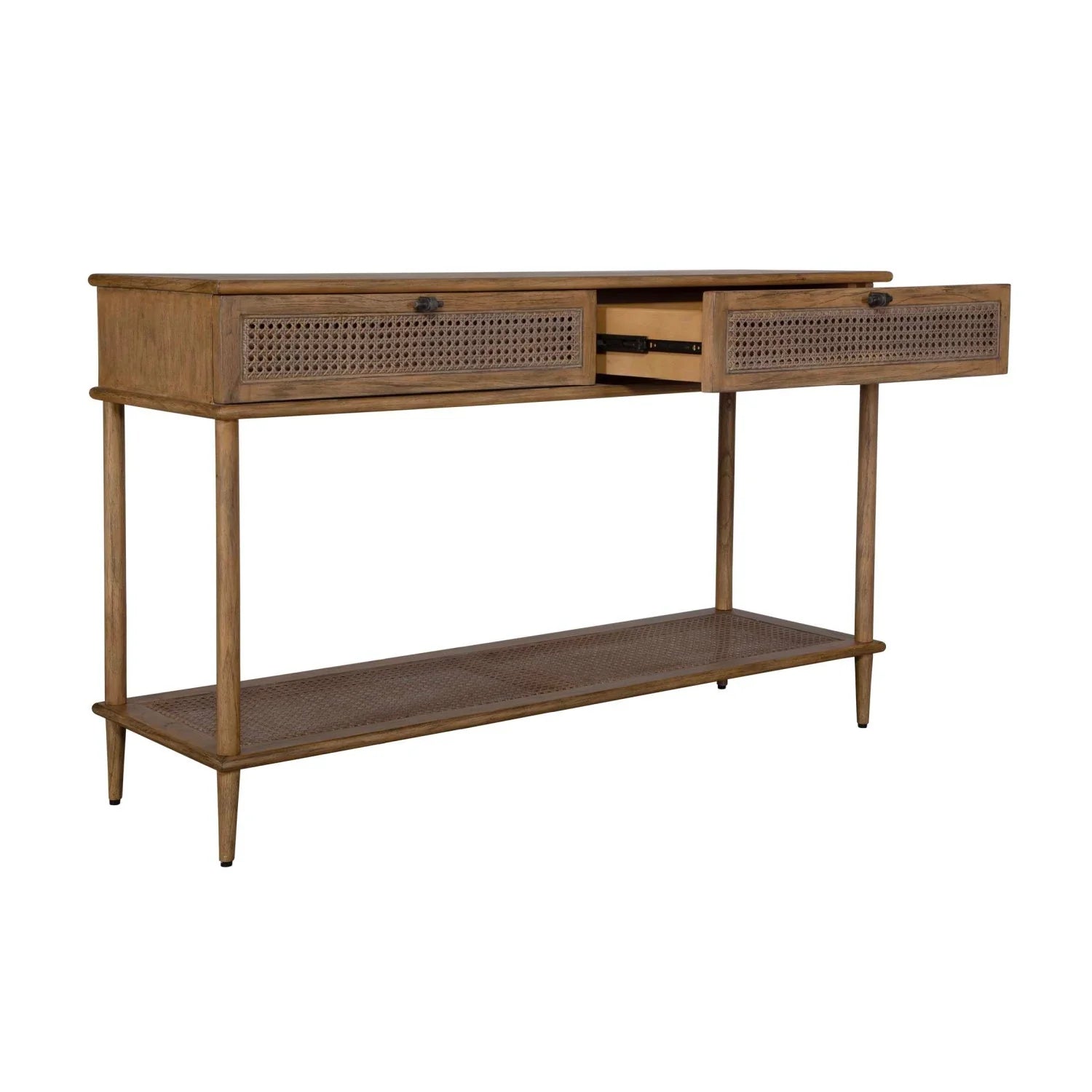Luxury Rattan Cane Console Table Modern Italian Style for Villa