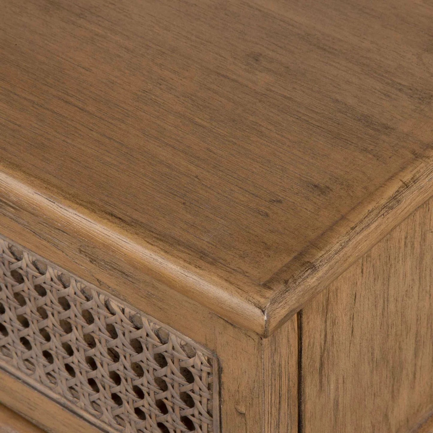 Luxury Rattan Cane Console Table Modern Italian Style for Villa