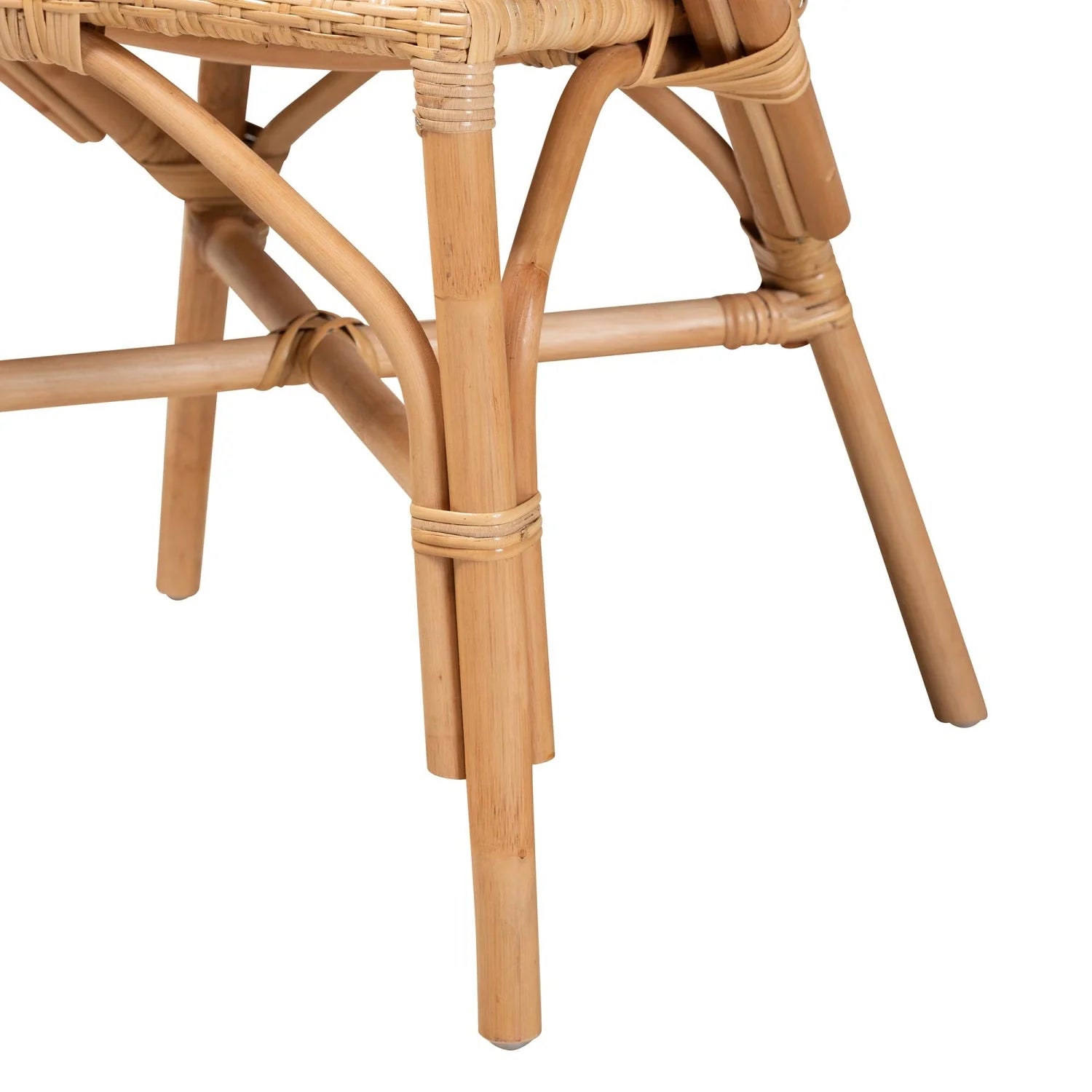 Luxury Rattan Framed Modern Dining Armchair European Style for Villa