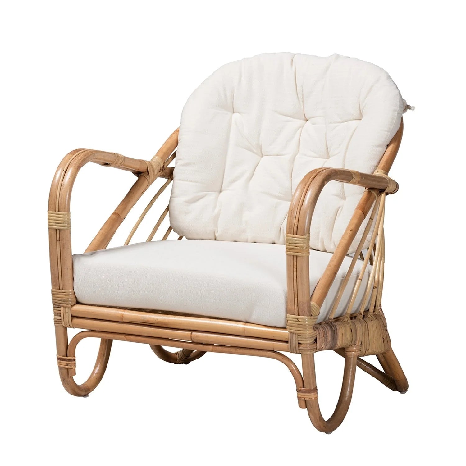 Luxury Rattan Lounge Chair Modern European Style for Villa