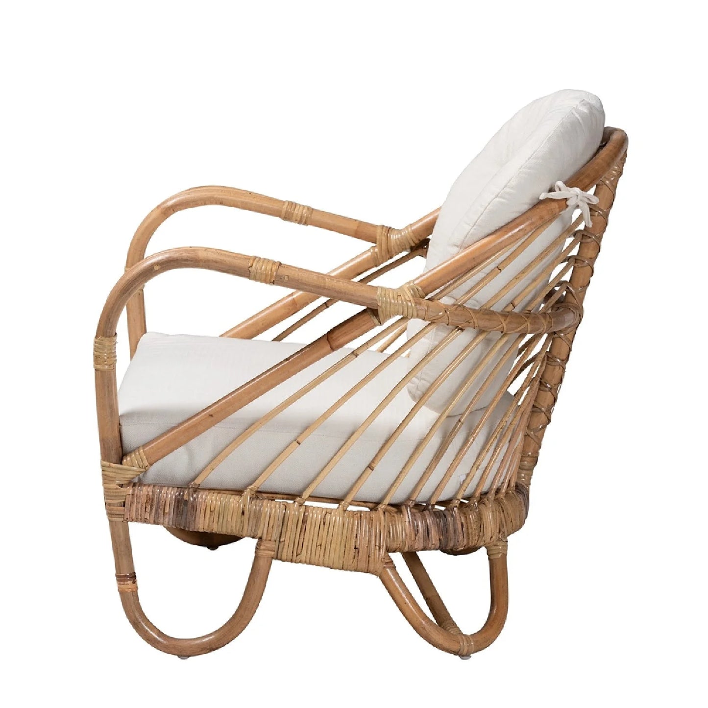 Luxury Rattan Lounge Chair Modern European Style for Villa