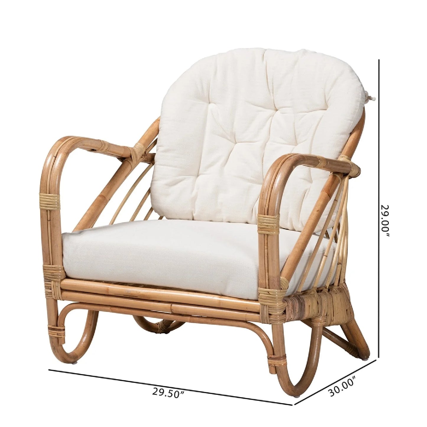 Luxury Rattan Lounge Chair Modern European Style for Villa