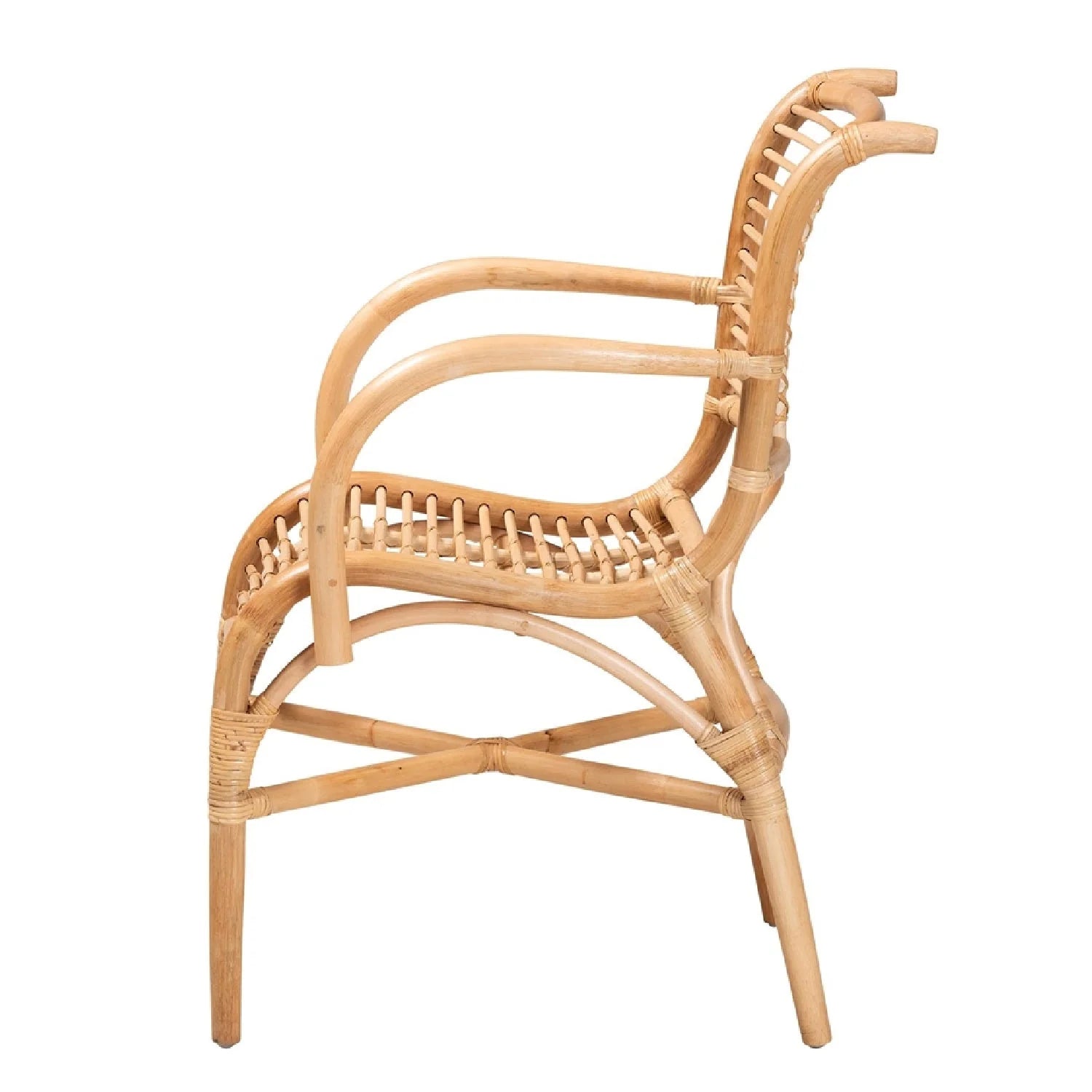 Luxury Rattan Lounge Chair Modern Italian Style for Villa