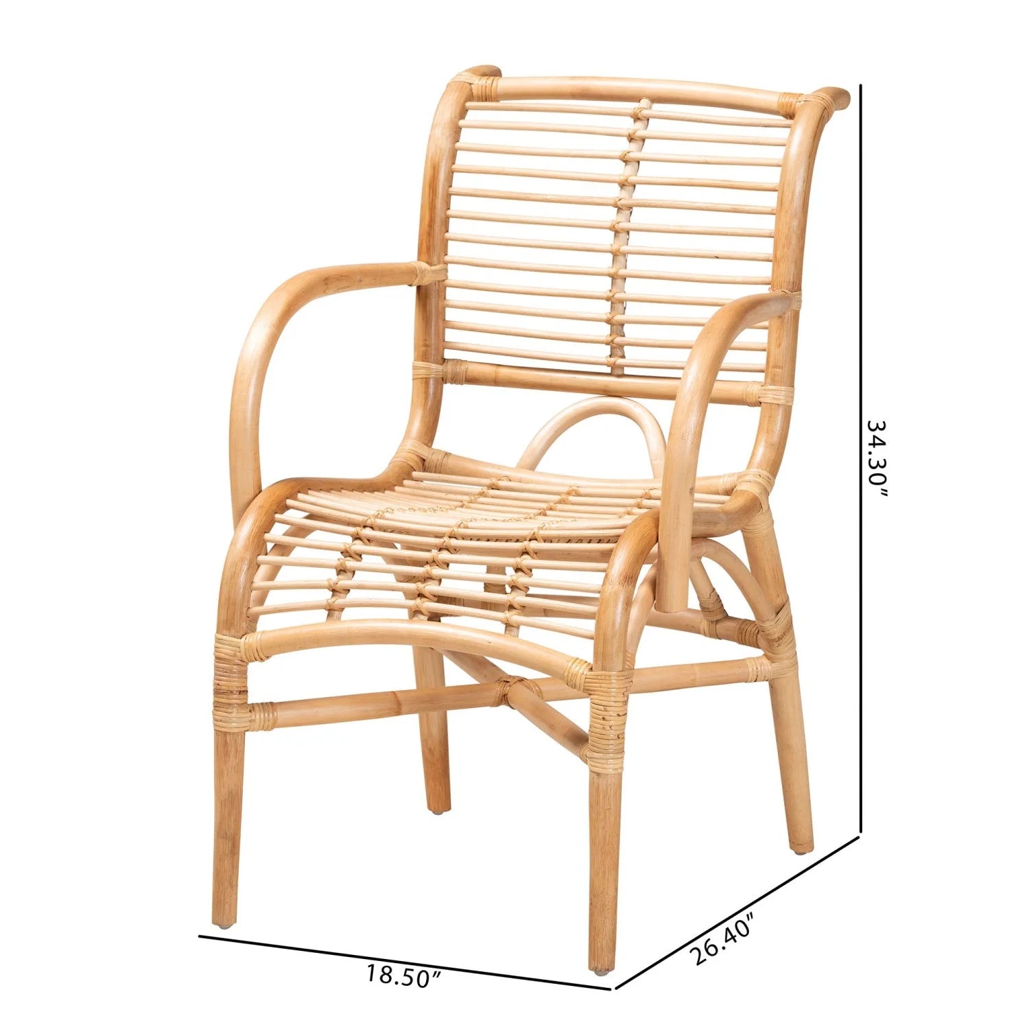 Luxury Rattan Lounge Chair Modern Italian Style for Villa