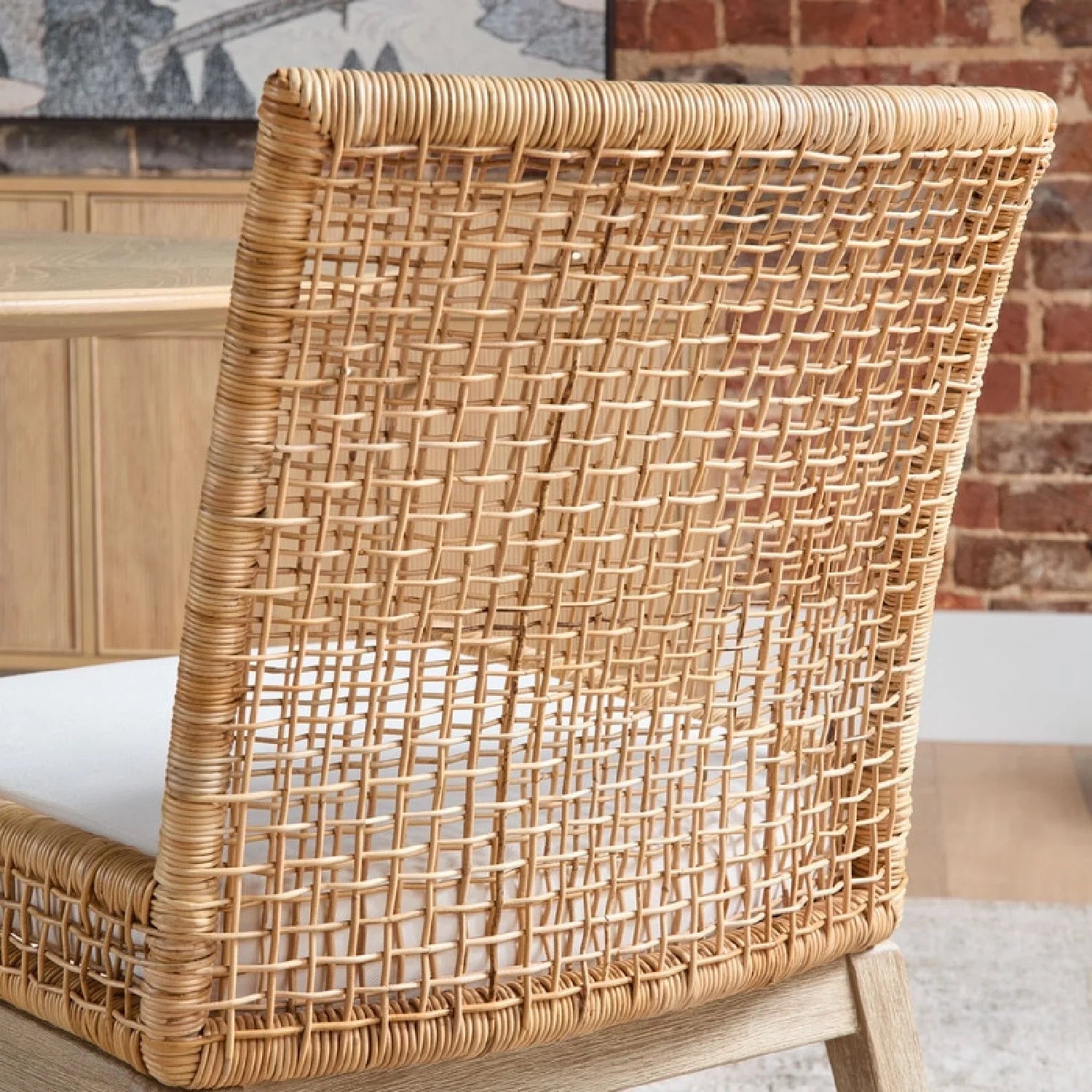 Luxury Rattan Modern Dining Chair European Style for Villa