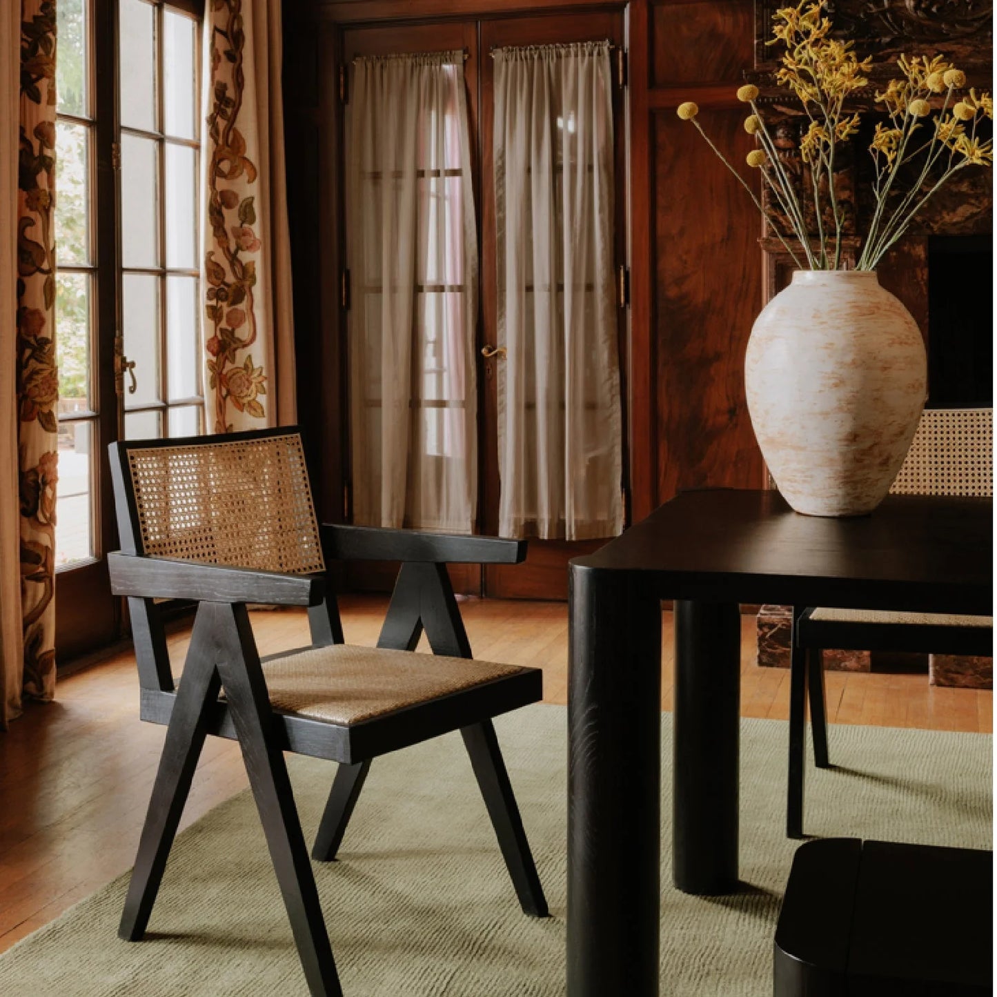 Luxury Rattan Modern Dining Chair European Style for Villa