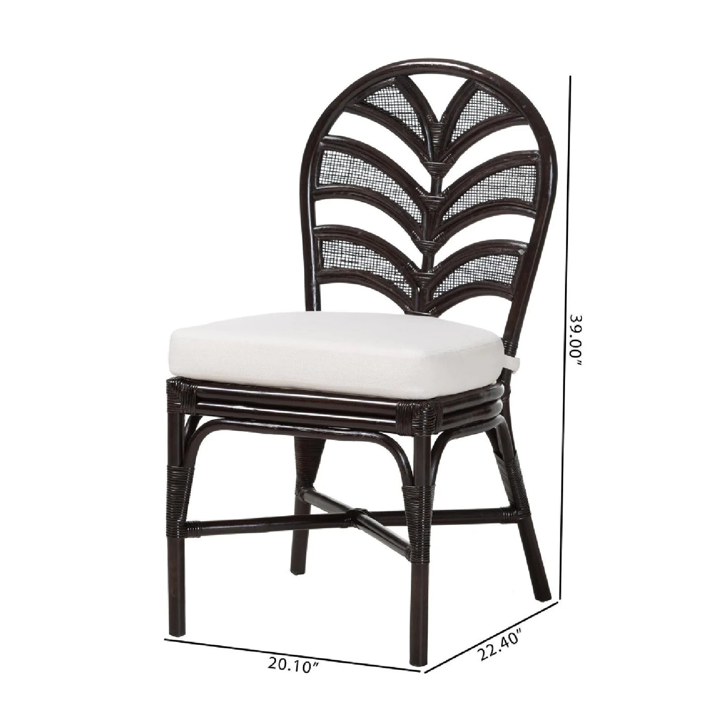 Luxury Rattan Modern Dining Chair European Style for Villa