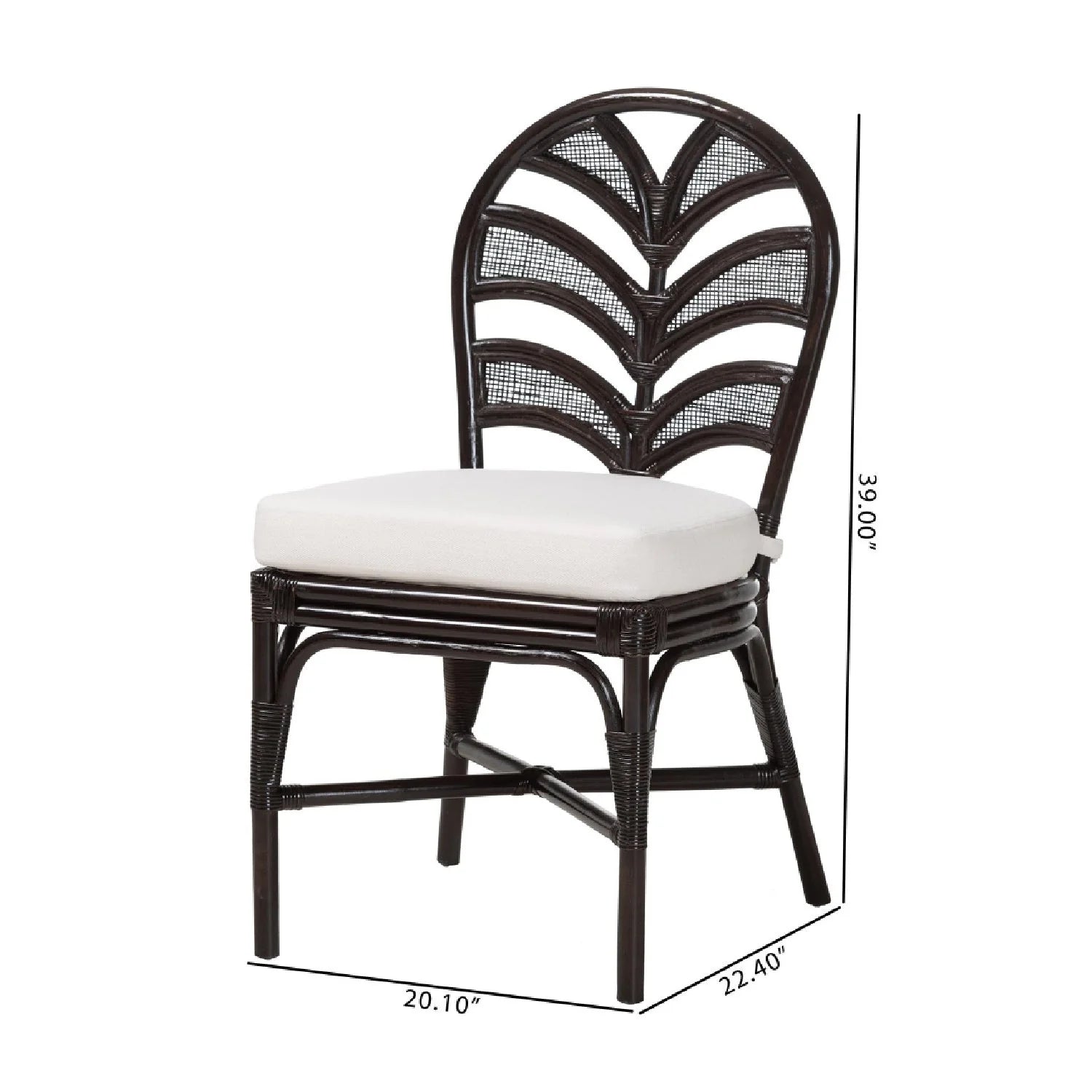 Luxury Rattan Modern Dining Chair European Style for Villa