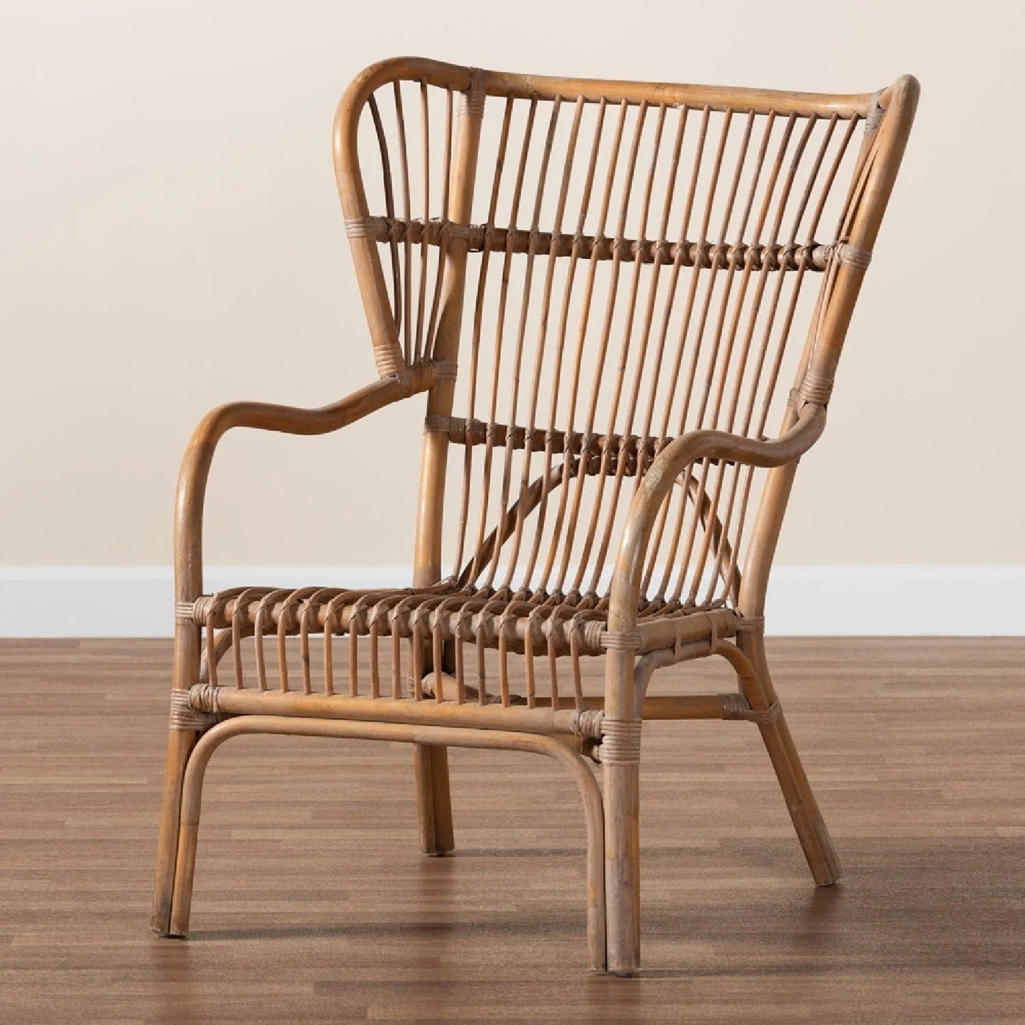 Luxury Rattan Rods Lounge Chair Modern Italian Style for Villa