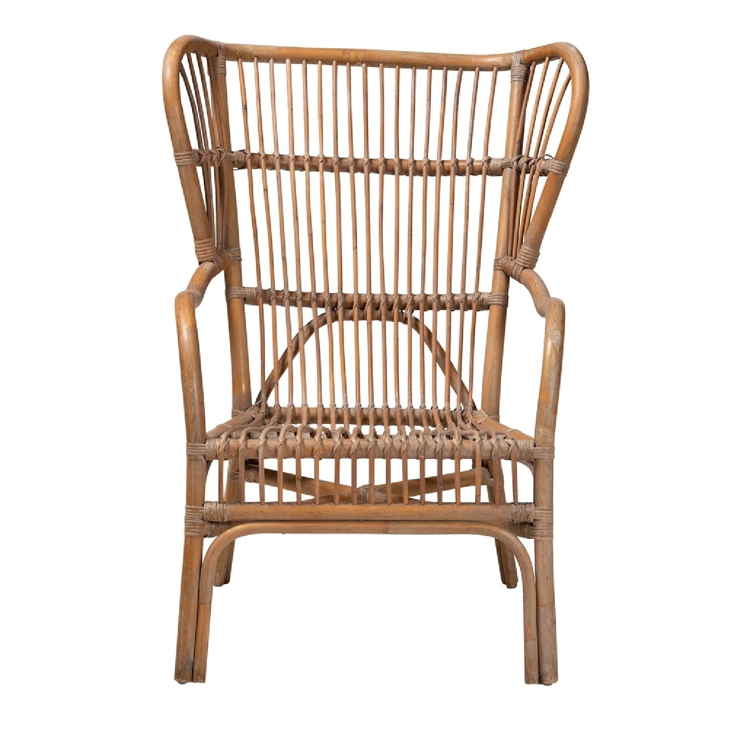 Luxury Rattan Rods Lounge Chair Modern Italian Style for Villa